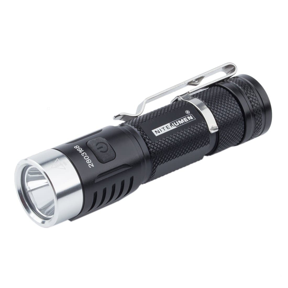 NITENUMEN LED Flashlight with 18650 3400mAh Li-ion Battery,USB Rechargeable CREE EDC Flashlight, C8 850 Lumens Flashlight