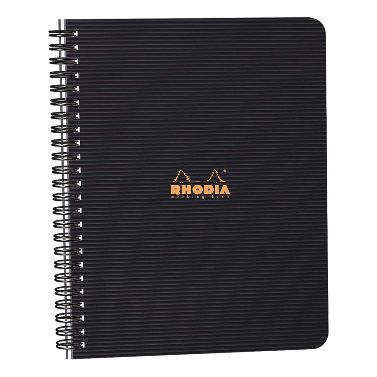 119941C - Spiral Notebook (Full Bound) Meeting Book Black A5+|Pre-Printed Date/Notes/Action|160 Detachable Pages |Paper Clairefontaine 90g - Cover Polypro (Plastic) Rhodiactive