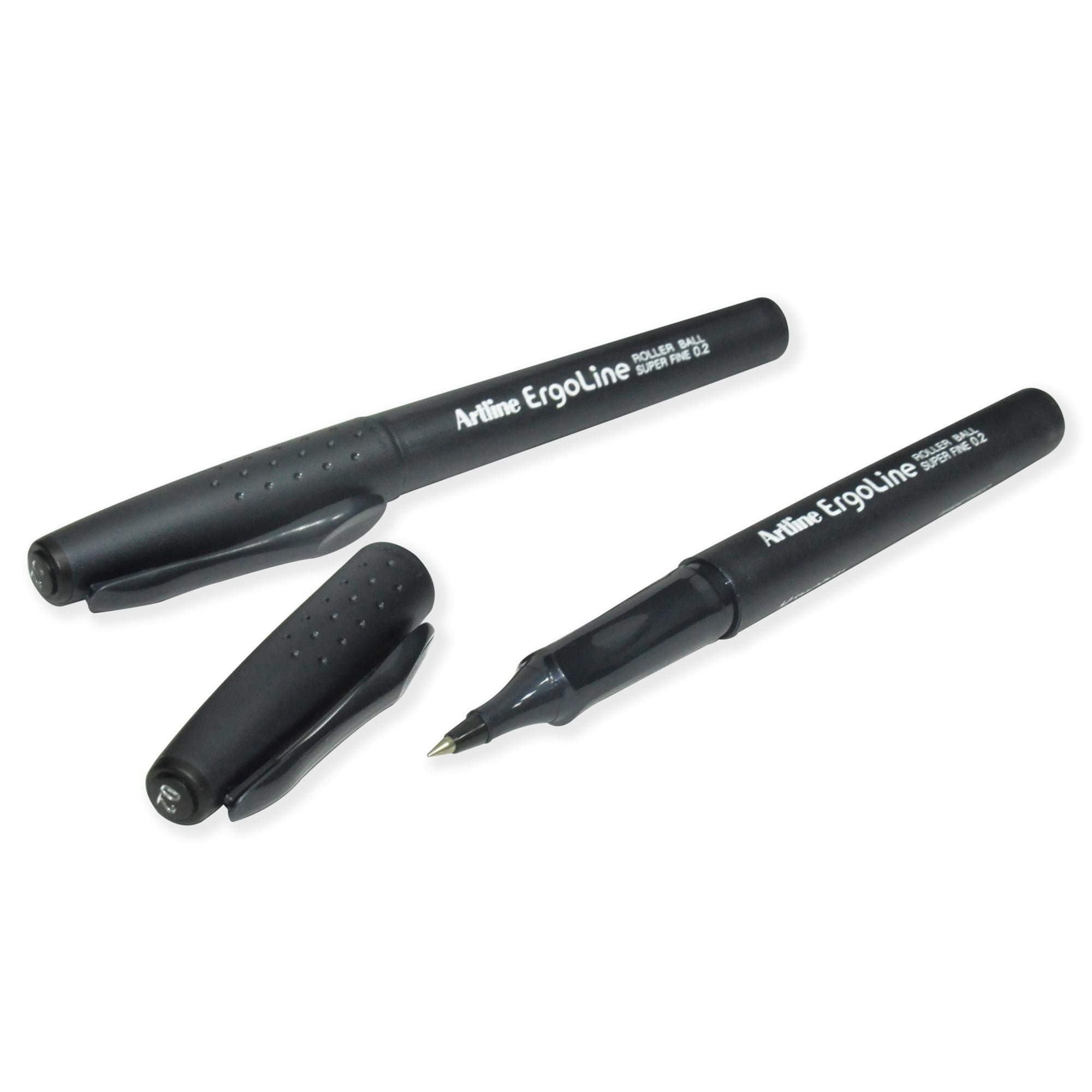Artline ErgoLine Roller Ball Pen, 0.2, Black Color, 0.5 mm, Pack of 12 pcs. - ARBN4200BK