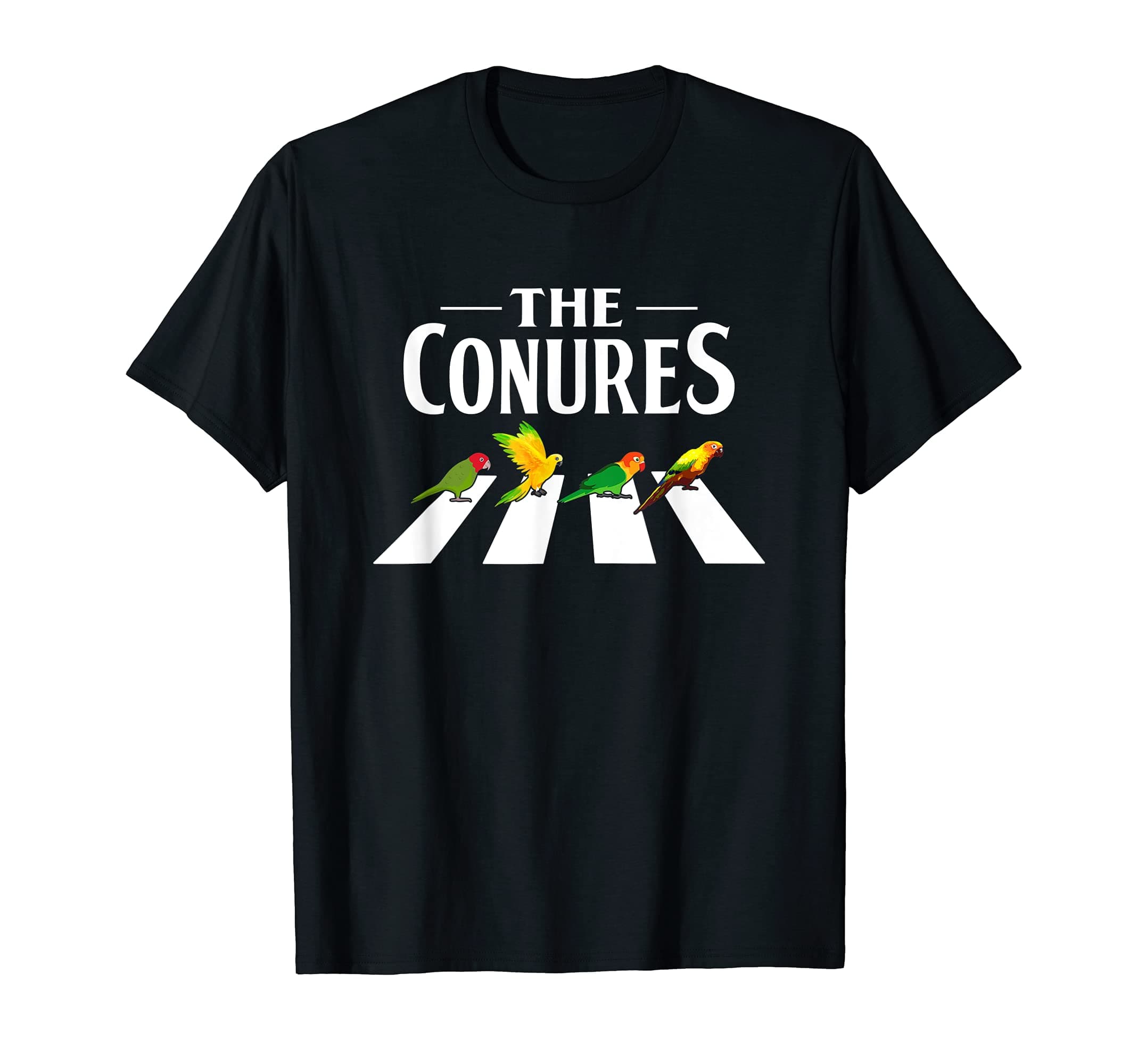 Sun Conure Parrot Pedestrian Design for a Conure Owner T-Shirt, Black, SmallOEKO-TEX STANDARD 100