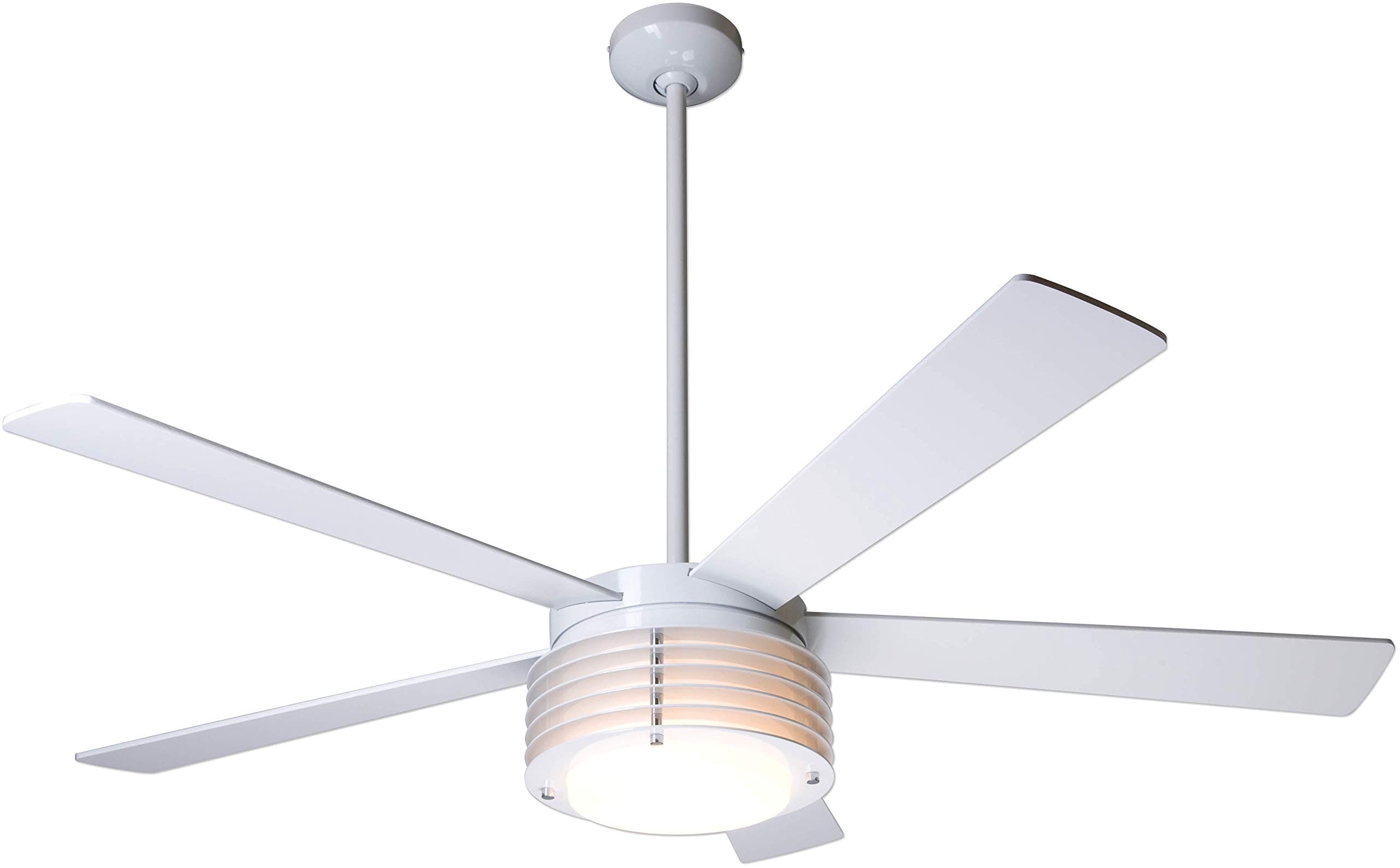 Modern Fan Co PHA-GW-52-WH-LED-003 Contemporary Modern 52``Ceiling Fan from Pharos Collection in White Finish,