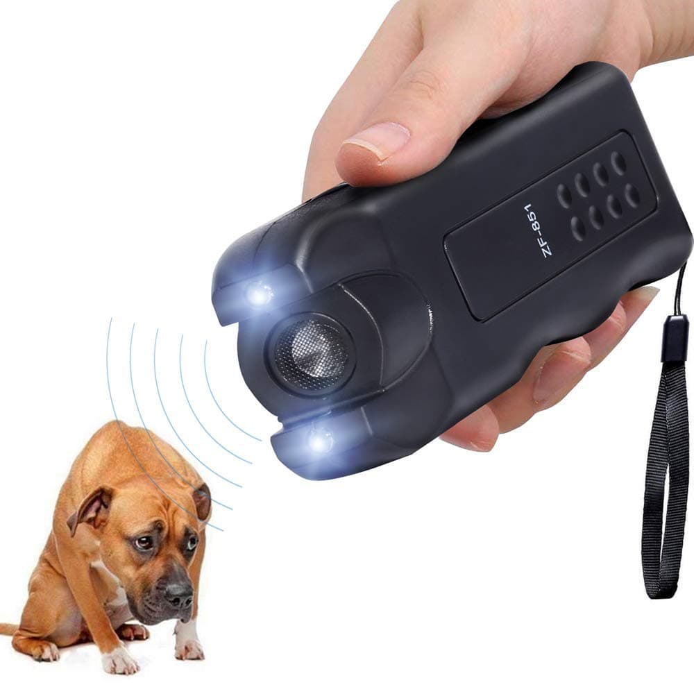 HAPPEEY Handheld Dog Repeller,Pet Dog Trainer with LED Flashlight, Ultrasonic Deterrent Device for Your Safety and Train Your Dog