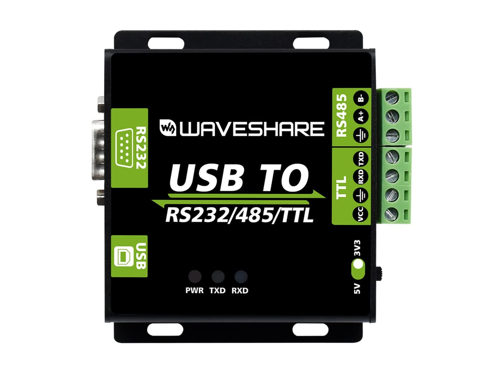 Waveshare USB to RS232/485/TTL Interface Converter Power and ADI magnetical Industrial Isolation