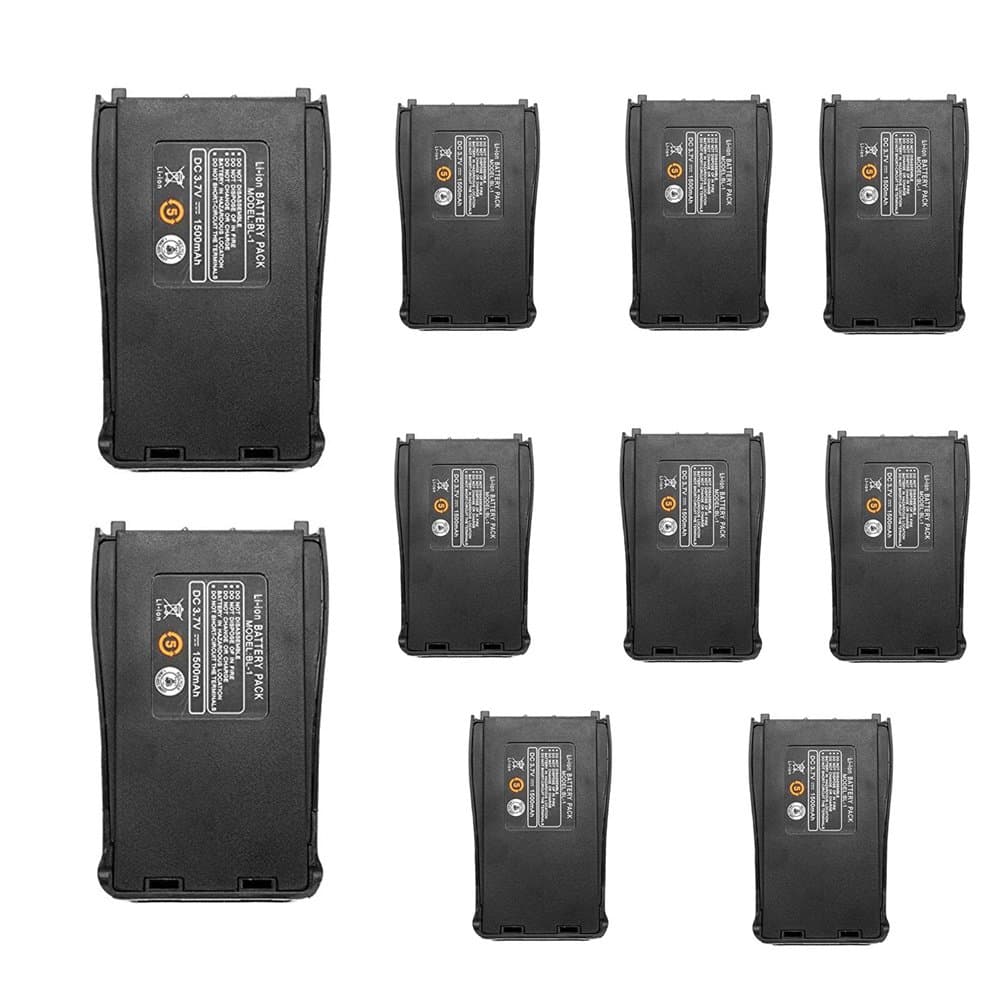 Replacement Battery for Baofeng (10pcs) BF-888S BF-777S Bf-999S Retevis H-777 and Arcshell Walkie Talkies