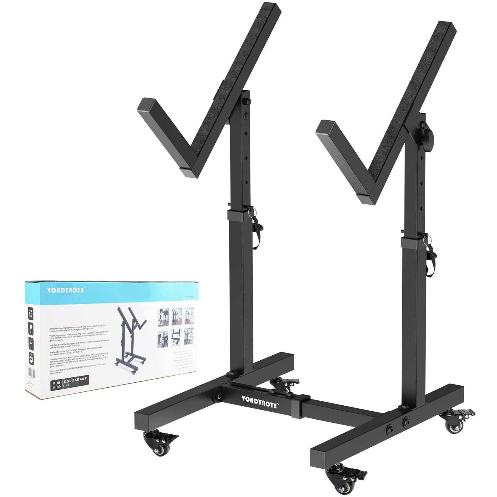 Adjustable Mobile Guitar Amplifier Stands or Amps Speaker Cabinet Stands or Stage Monitor Tilt Guitar Combo Stands
