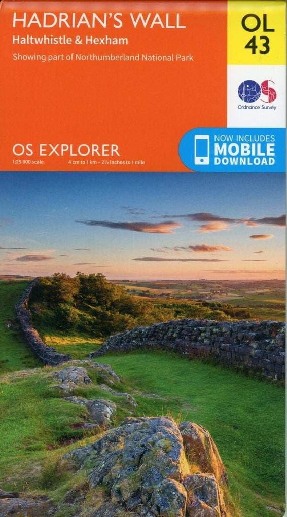 Hadrian’s Wall Map | Haltwhistle & Hexham | Ordnance Survey | OS Explorer Map OL43 | England | Walks | Hiking | Maps | Adventure