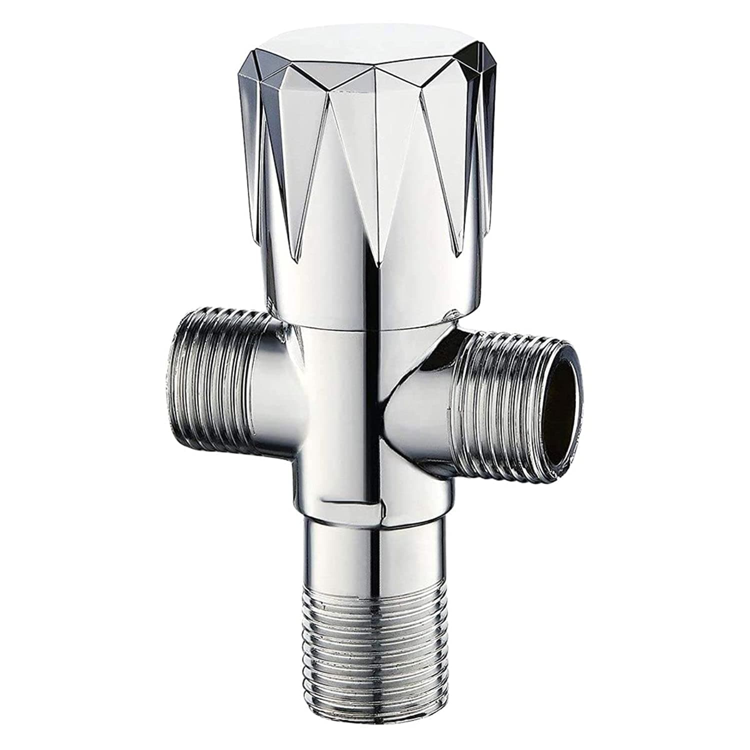 Siena Angle Valve Dual Opening | Premium Brass Cartridge | Leak-Proof & Rust-Resistant | Perfect for Bathrooms, Kitchens & Washing Machines | Includes Wall Cover 2 Way