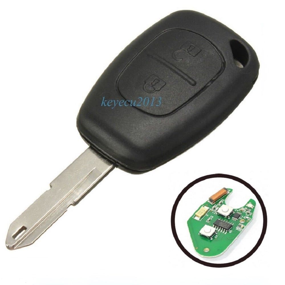 HOCN New Uncut Remote Key 2 Button PCF7946 for Renault Master Vauxhall Vivaro