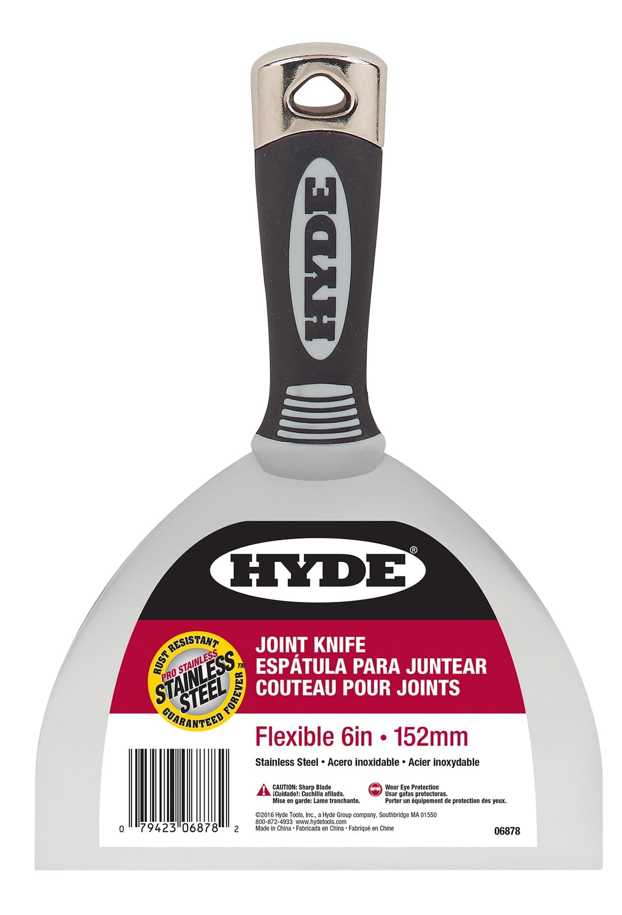 Hyde 06878 Joint Knife,Flexible, Black, 6 inch