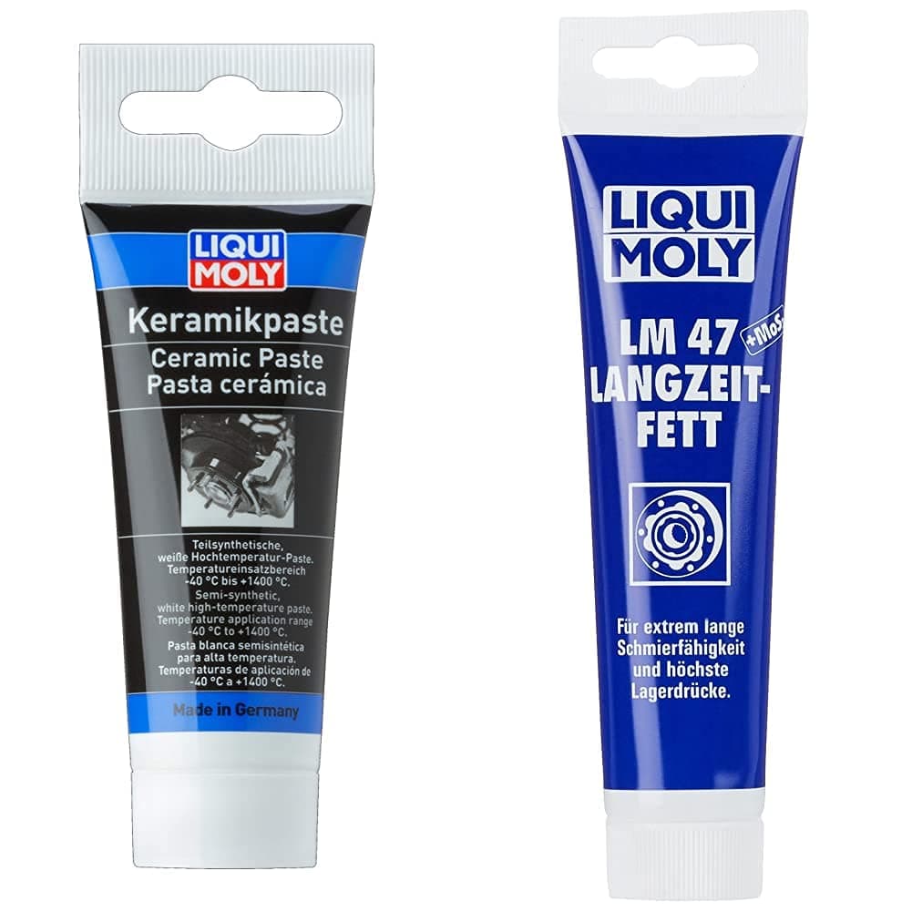 Liqui Moly 3418 Ceramic Paste 50 g & 3510 LM 47 Long-Life Grease + MoS2 100 g