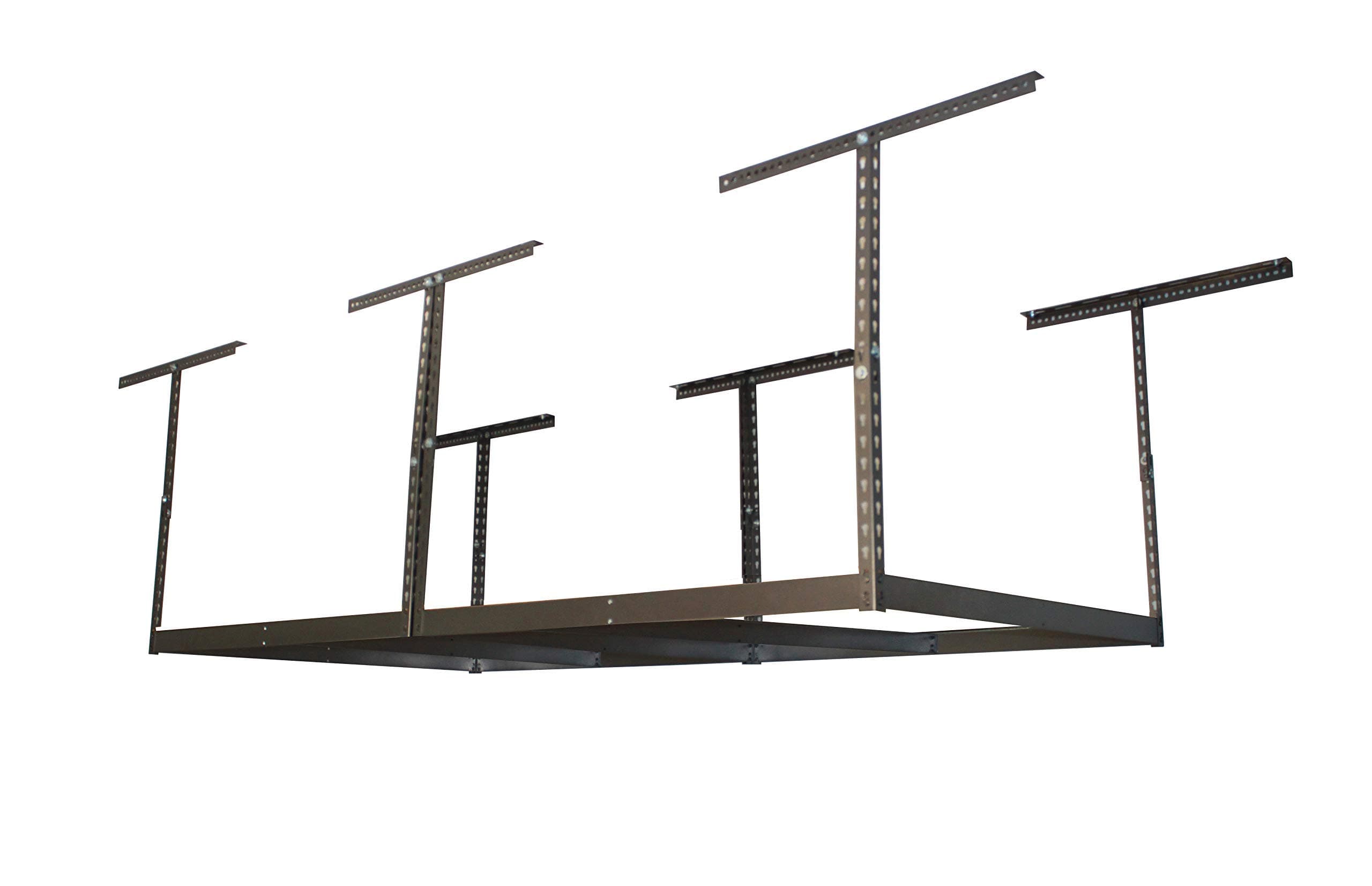 MonsterRax Overhead Garage Storage Rack Frame Kit 4x8 Hammertone (12"-21")