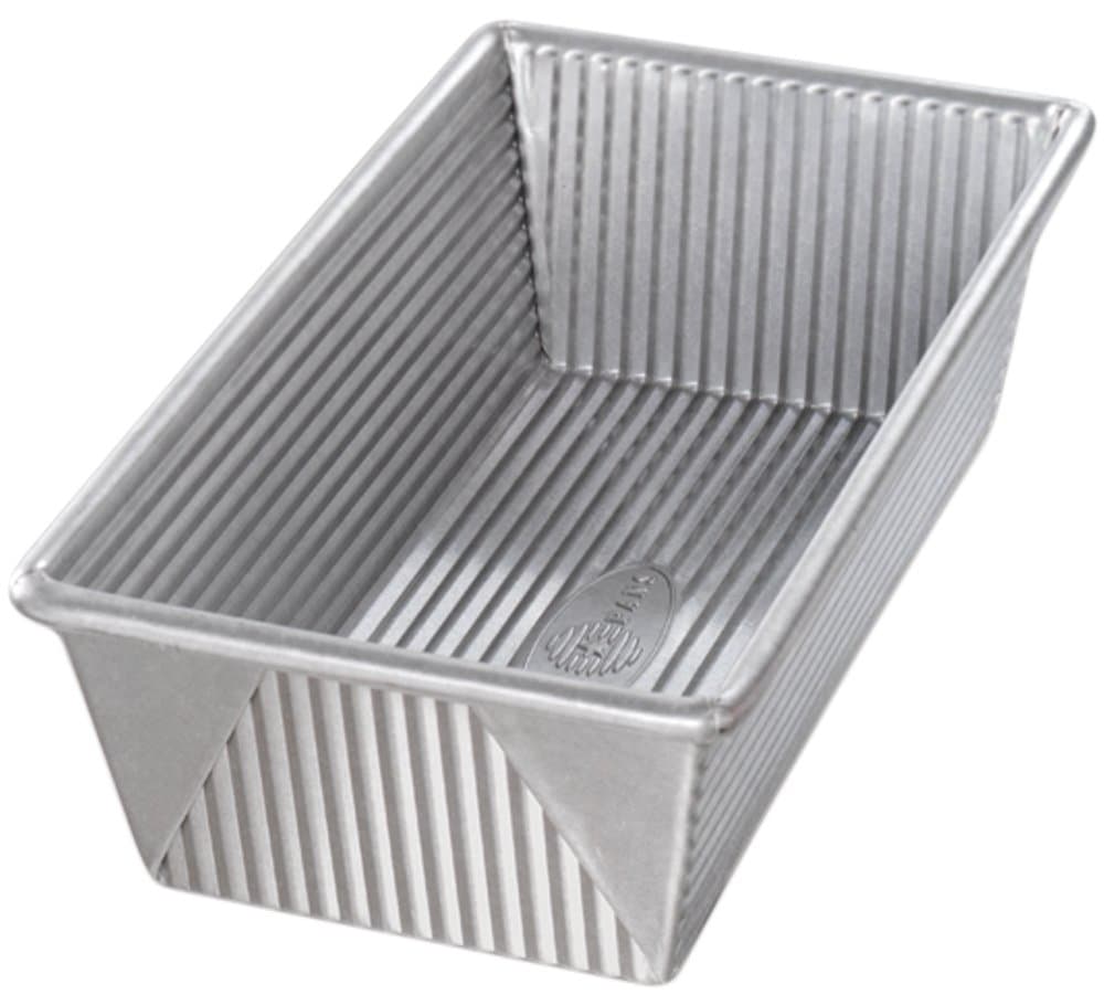 USA Bakeware Aluminised Steel Pan 1 Pound Baking, Steel, Silver, 1 1/4 Pound loaf