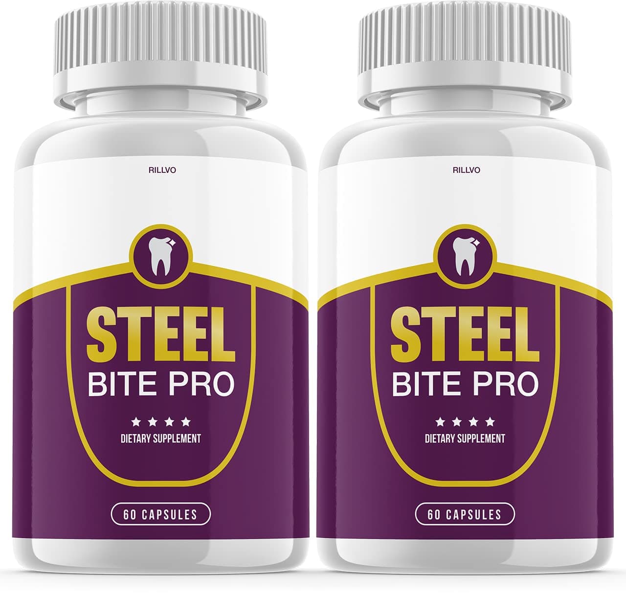 (2 Pack) Steel Bite Pro Teeth Supplement for Teeth and Gum Dental Repair Original (120 Capsules)