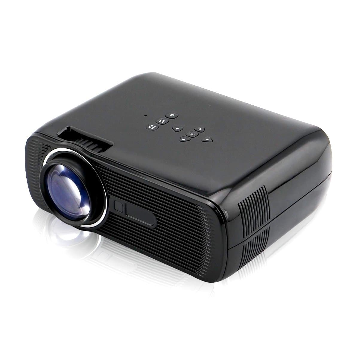 Mini LED Video Home Projector Sourcingbay BL80 1200 Lumens 800 x 480 Home Theater with HDMI/TV/VGA/AV/USB/SD Interface Support PC TV Box - Black