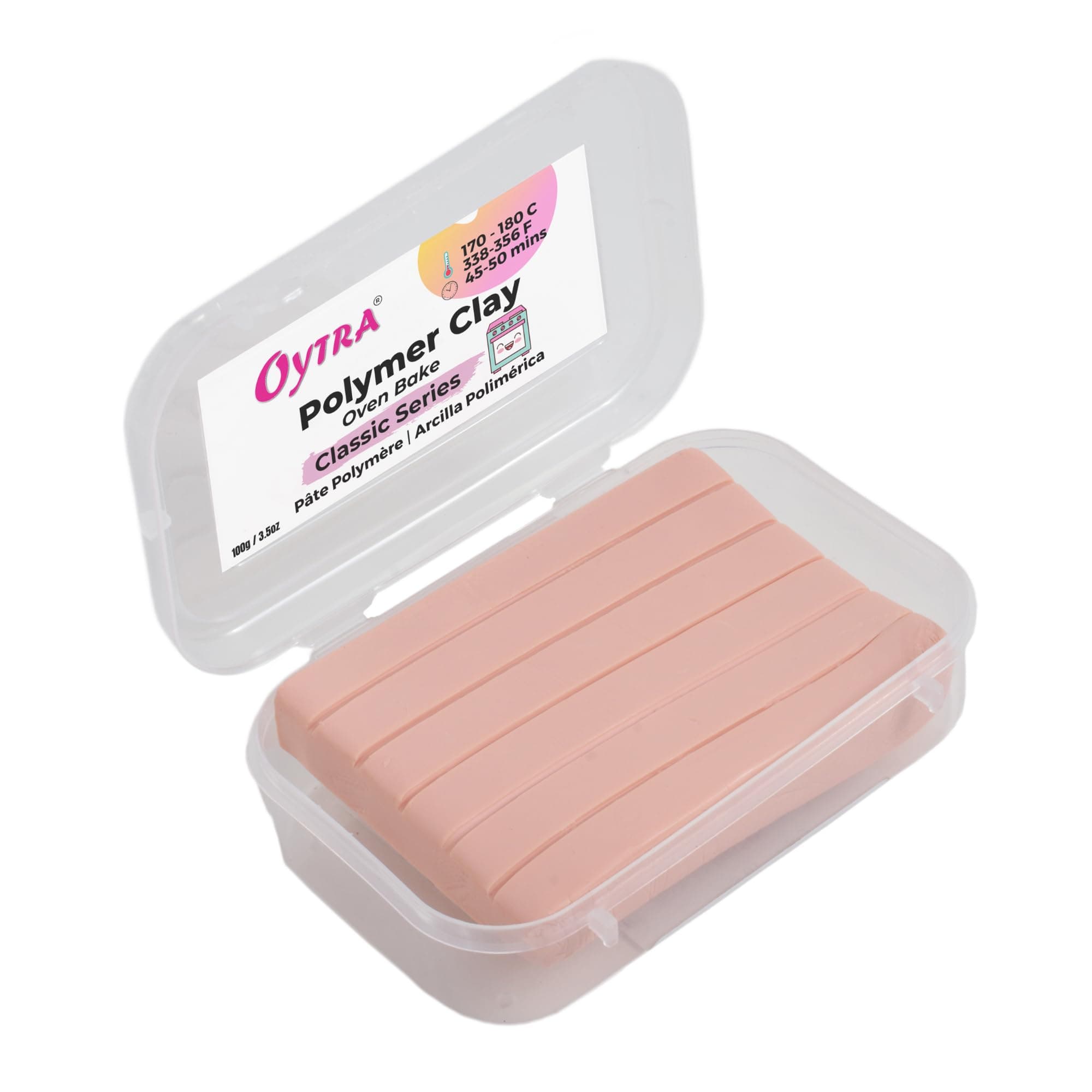 Oytra Polymer Clay Oven Bake 100 Gram for DIY Sculpting Figurines Art and Craft Classic Series for Beginners Artists Professionals (Skin)
