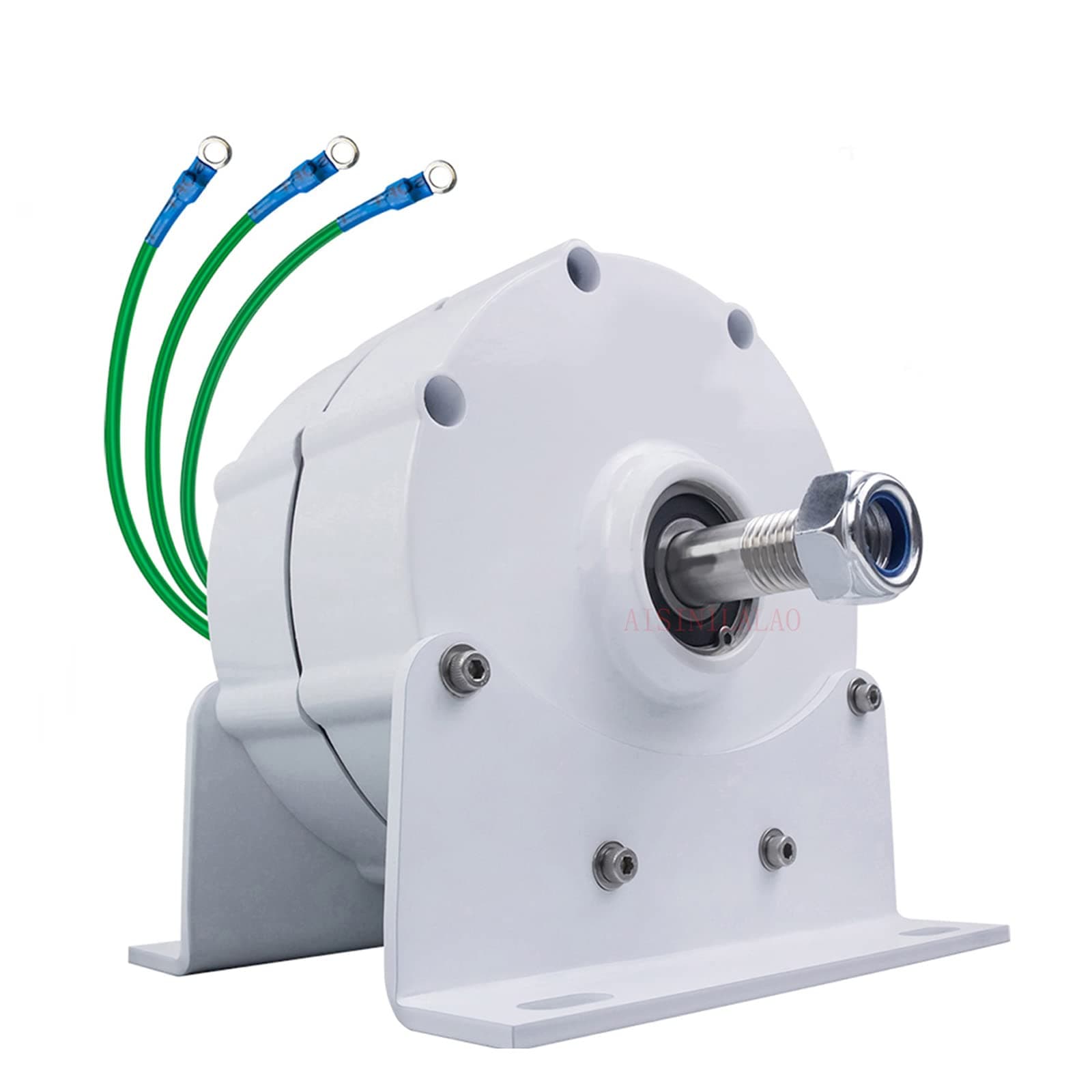 5000W 400Rpm Permanent Magnet Generator,12V-220V 3-Phase Synchronous Alternator Gearless AC Alternators for Wind Water Turbine(with Base)