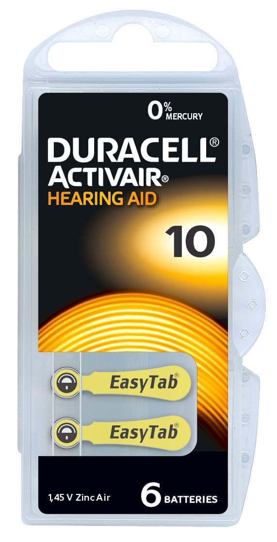 DURACELL Activair Size 10 Hearing Aid Battery with 60 Batteries