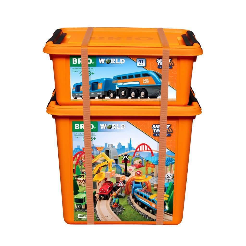 Smart Tech Sound Action Tunnel Deluxe Set - Interactive Wooden Train Toy | Child-Friendly Design | Magnetic Couplings | FSC-Certified Wood | Ideal for Toddlers & Kids