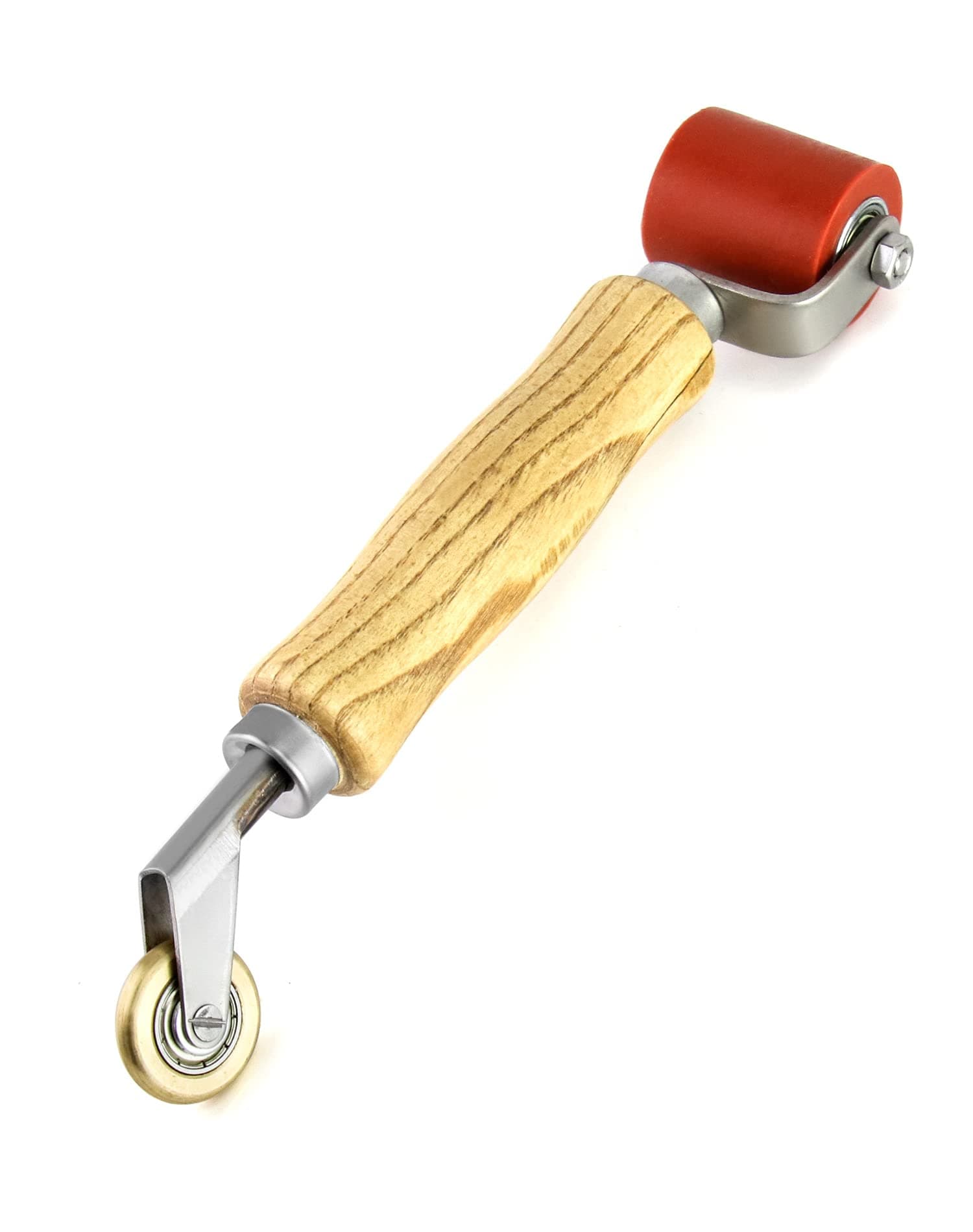 2 in 1 Seam Roller, 40mm Silicone Seam Roller and 6mm Brass Detail Penny Roller, Smoothing Seam Roller Tool for PVC/TPO/EPDM Single Ply Roofing Tape