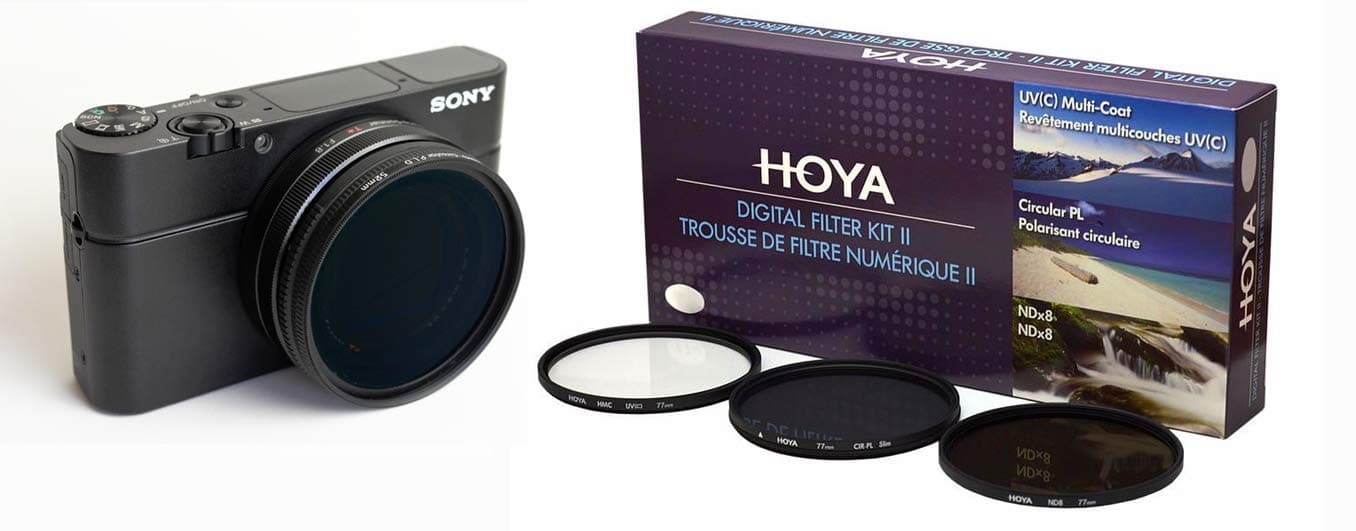 Lensmate Quick-Change Filter Adapter Kit for Sony RX100 VII or RX100 VI + Hoya 52mm 3-Piece Digital Filter Kit with Case