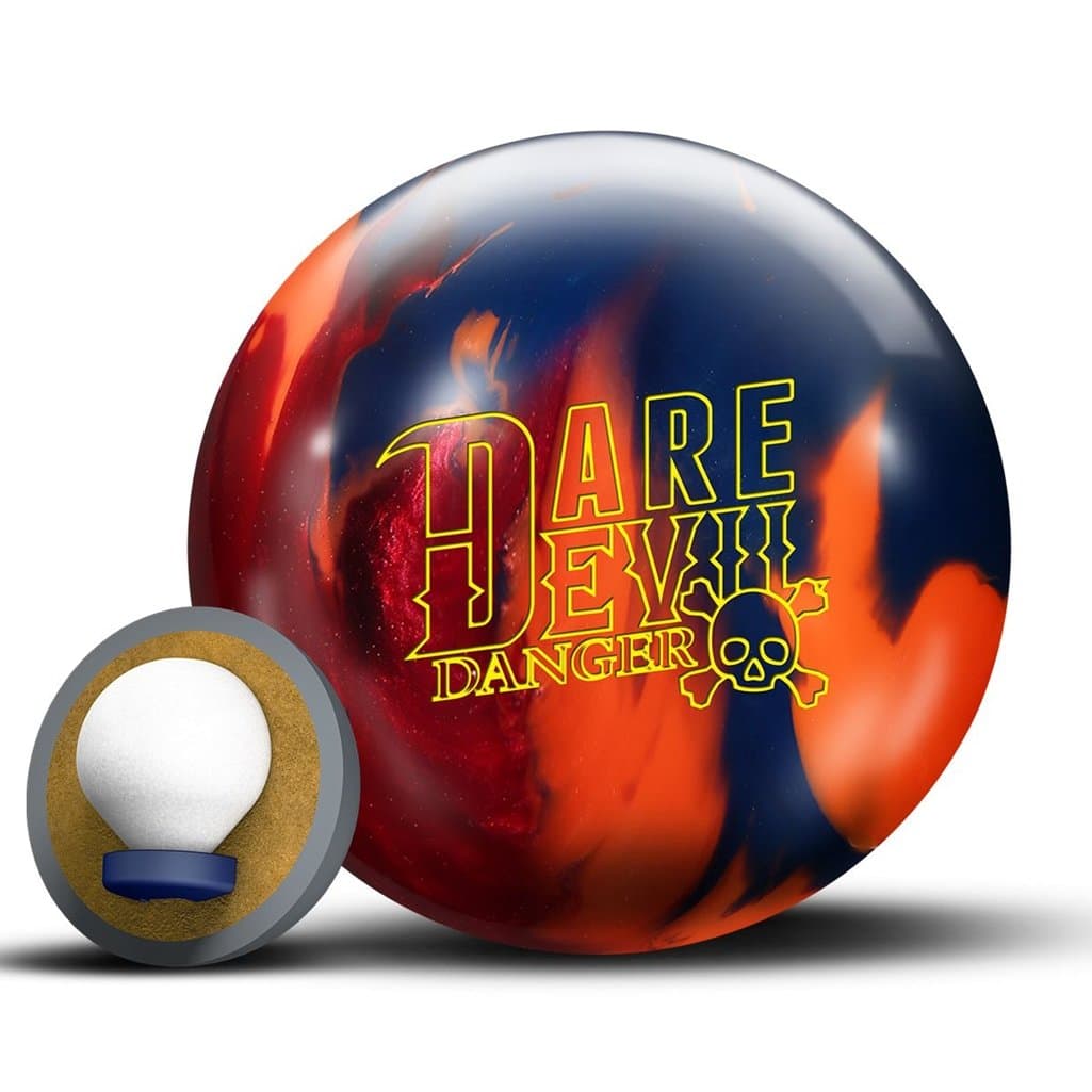 Roto Grip Dare Devil Danger Bowling Ball, Red/Orange/Blue, 15lb