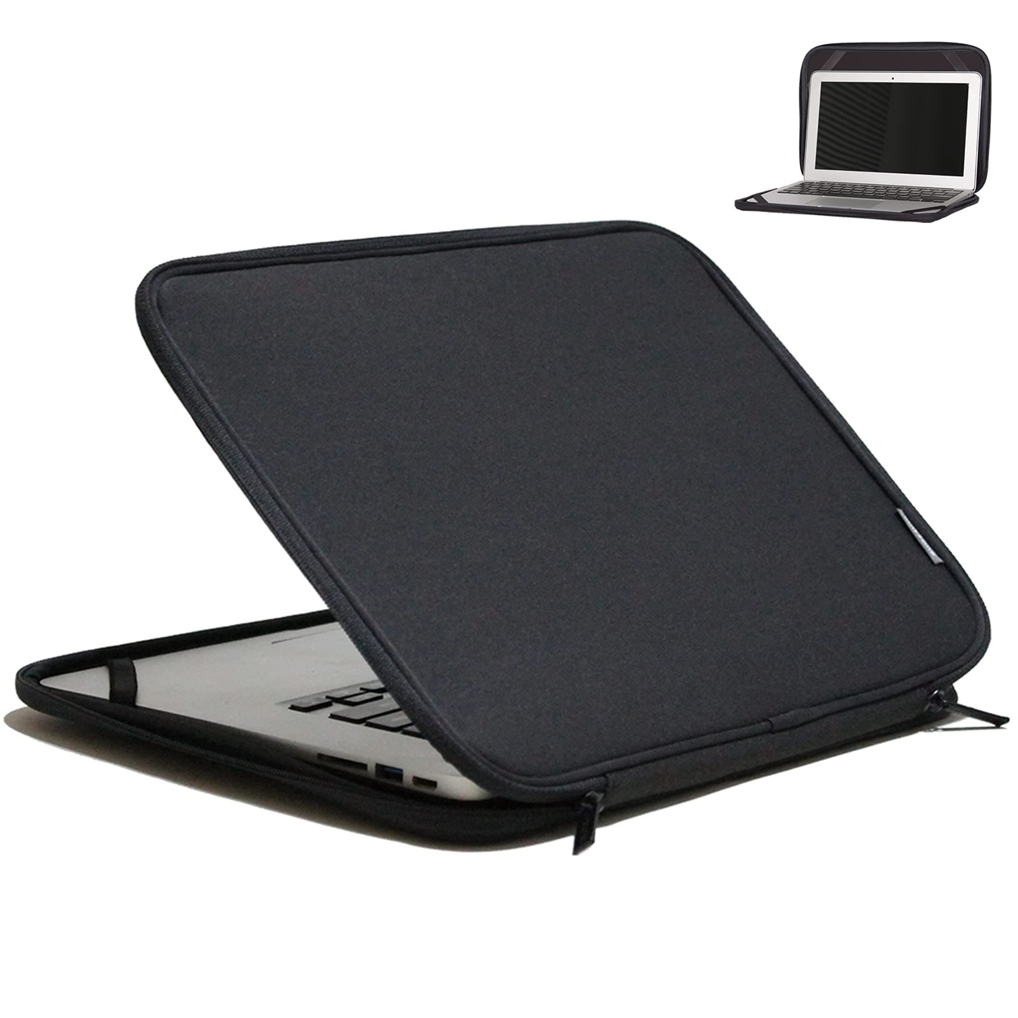 15.6 Inch Stand-Type Laptop Sleeve case Bag Pouch Cover Notebook Carrying Case - Black