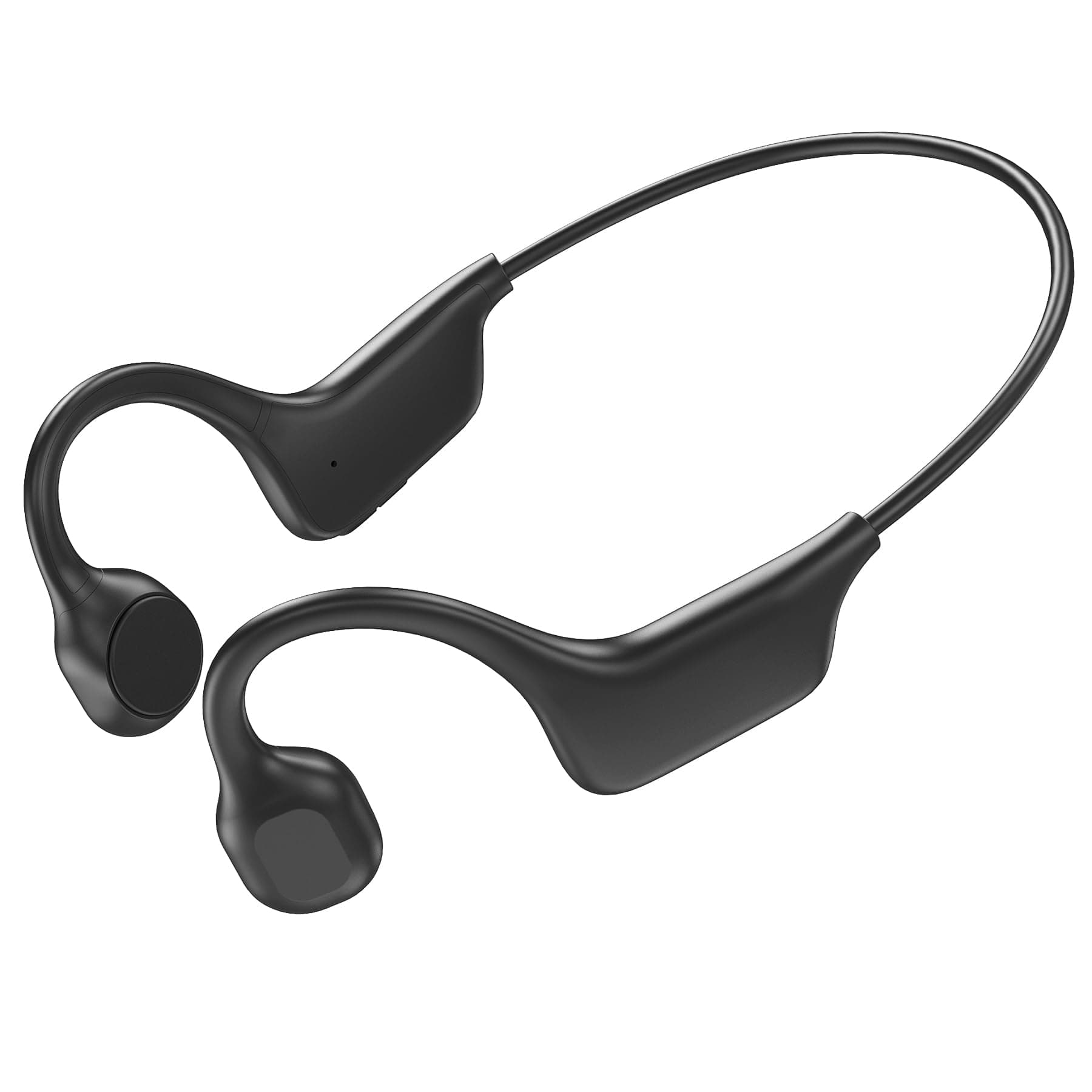 Bone Conduction Headphones, Bluetooth 5.3 Wireless Open Ear Headphones with Mic, IPX7 Sweatproof Sport Headset for Running Cycling Workout (Black)