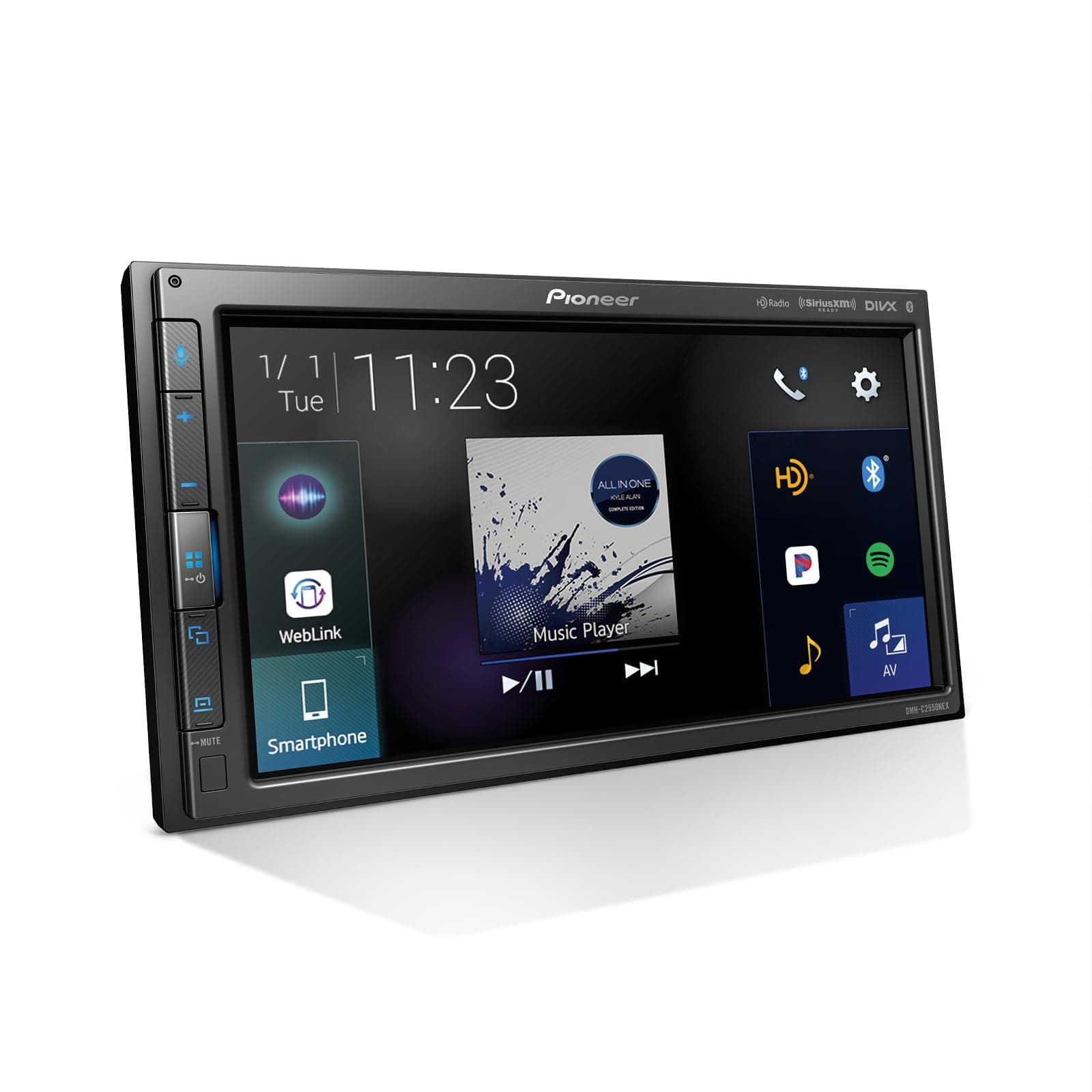 DMH-C2550NEX 6.8" Capacitive Touchscreen, Modular Chassis – Wired Apple CarPlay & Android Auto, Amazon Alexa, Bluetooth, Backup Camera, FLAC, Short Chassis, Hi-Volt RCA