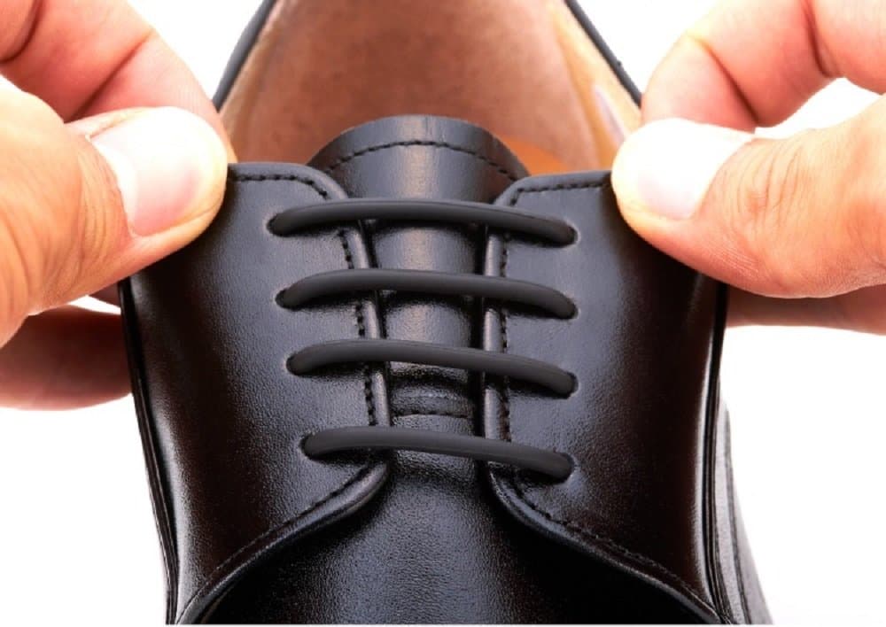 No-Tie Silicone Shoelaces (Wide, Black)