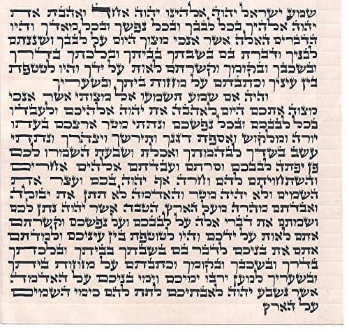 Kosher Handwritten Mezuzah Scroll Klaf Parchment 10 cm 4''