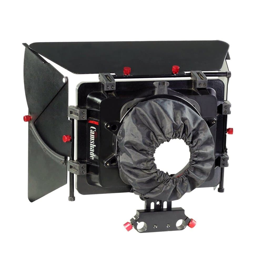 Camtree Camshade Video Matte Box for Lenses Upto 105mm Diameter. Top, Extendable Side Flags & Knicker-Complete Protection from Flares. 4x4 Filter Holder, 15mm Rod Adapter & Tool-Less (MB-CMS)