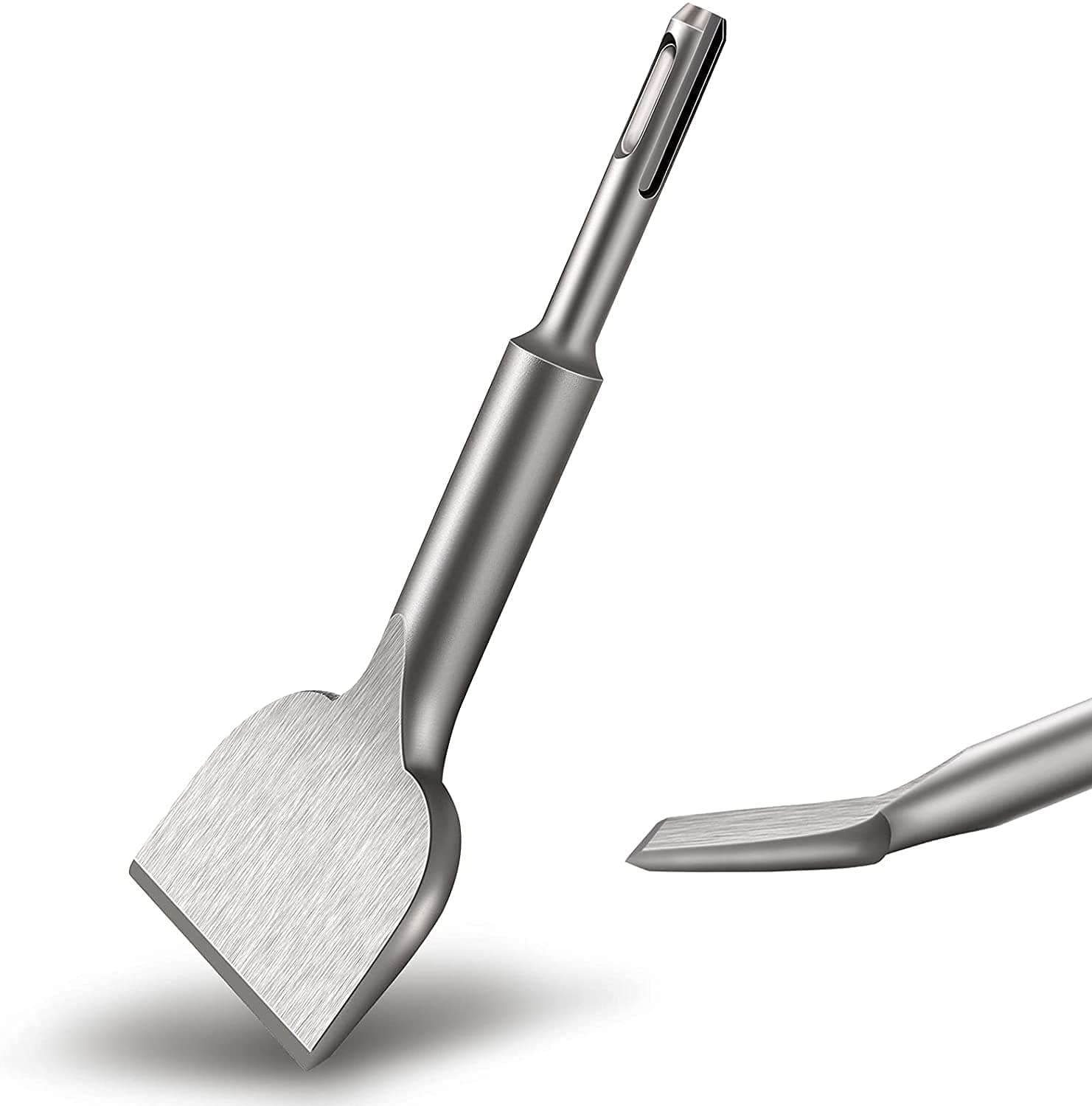 Flintronic Chisel SDS Plus - 165mm*75mm Widening Series, Bent Tile Chisel for Commercial Use, Ceramics & Floor Tiles