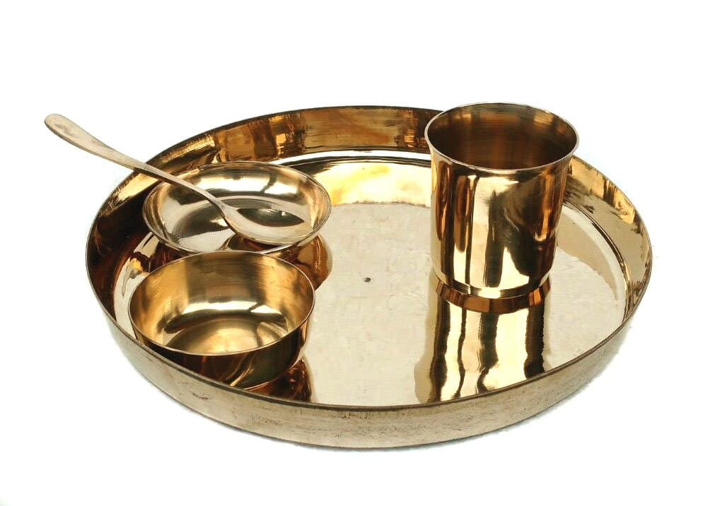 Rastogi Handicrafts bronze Dinner set (Kansa Thali) RH-RR
