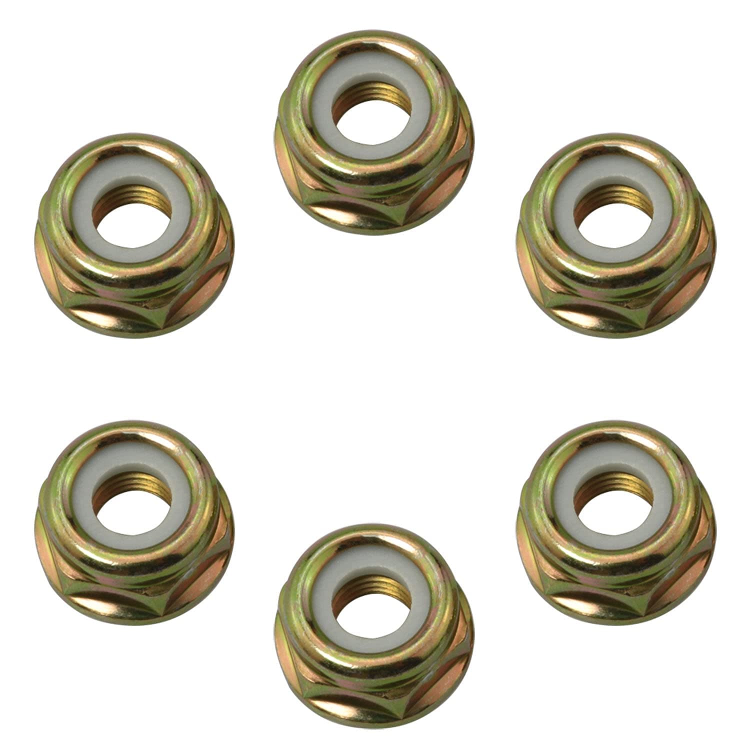 BAIRONG 6pcs M10 x 1.25 Universal Thread Blade Nut Left Hand String Trimmer Accessories Brush Cutter Gear Head Case Nut