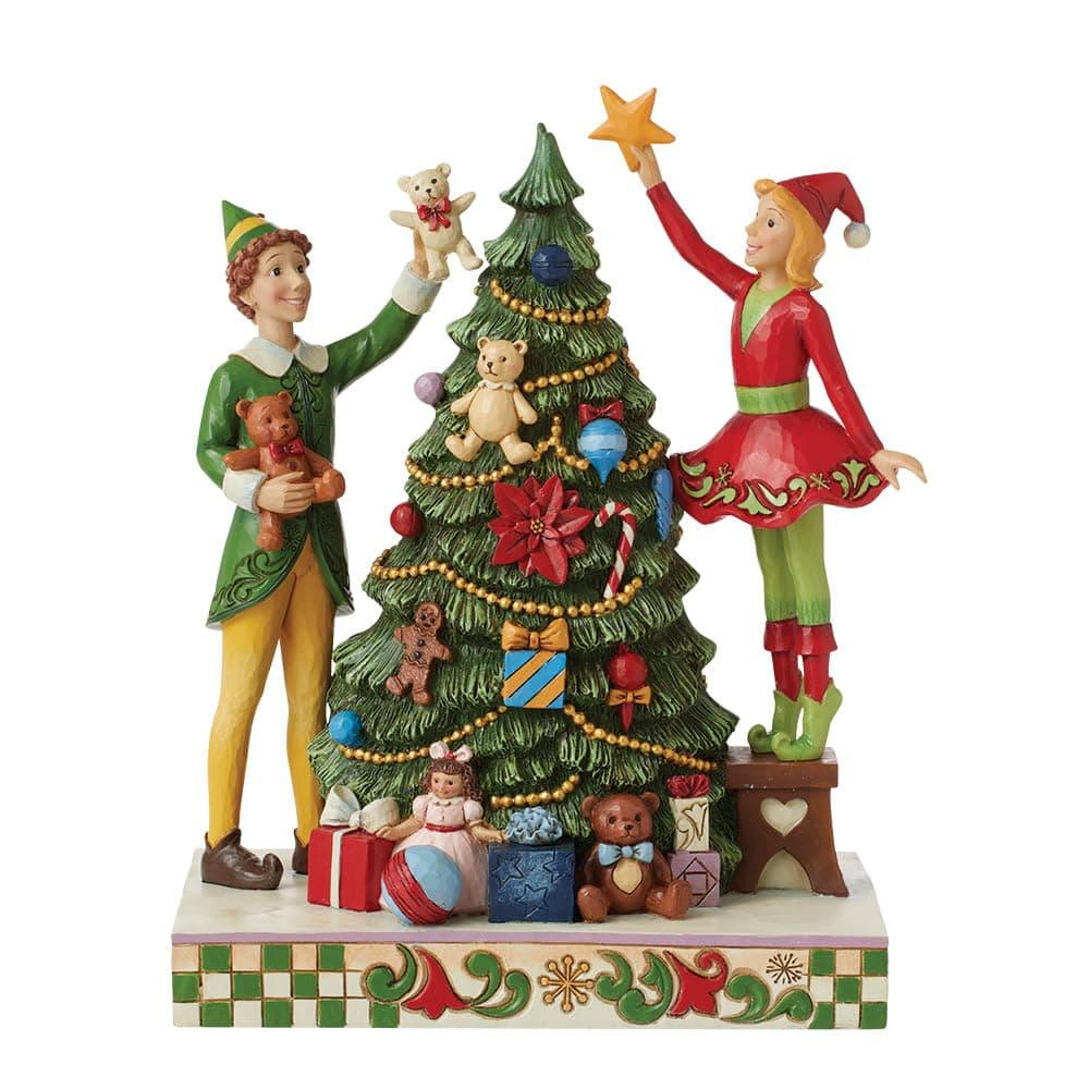 EnescoJim Shore Elf Decorating Tree Figurine Figurine