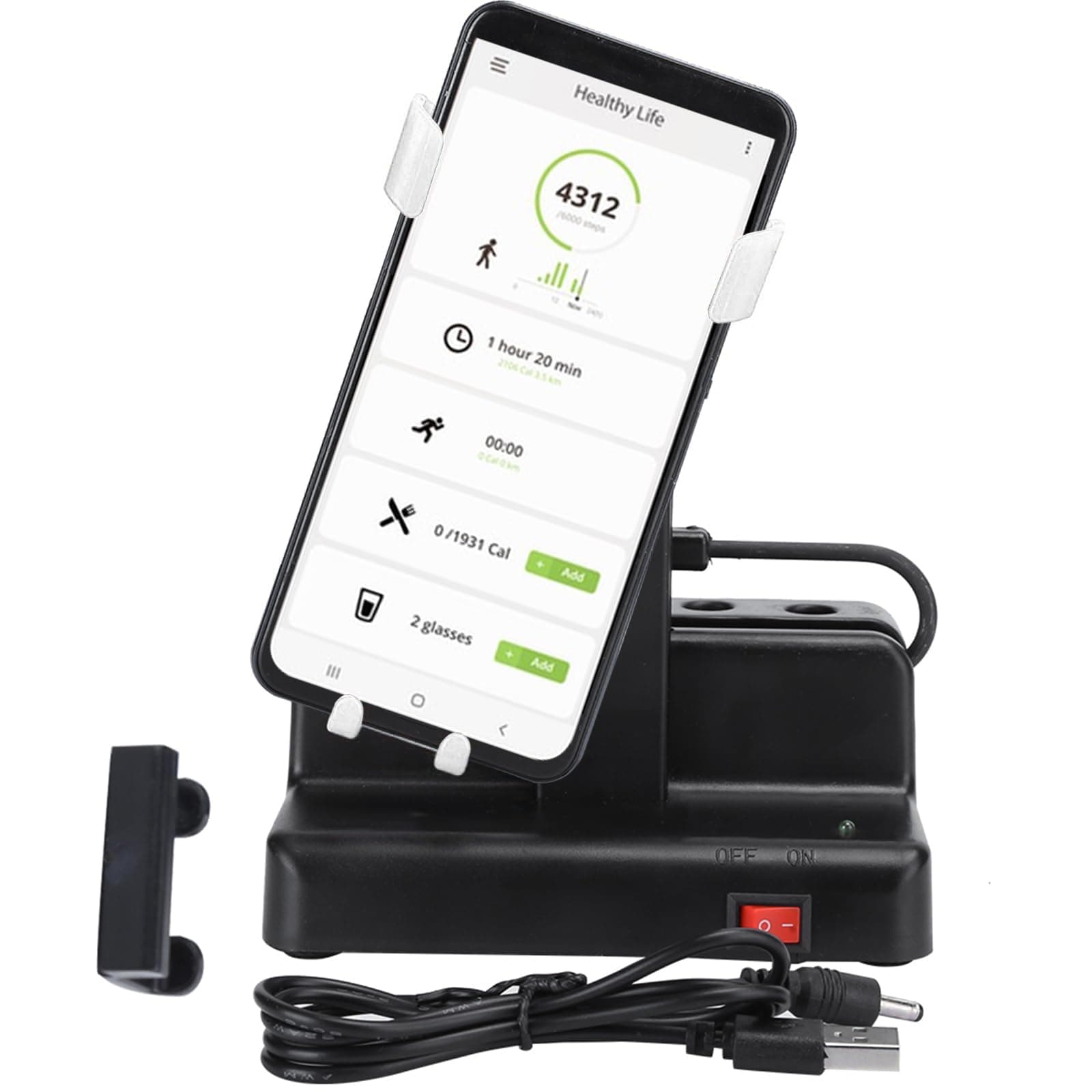 GAESHOW Automatic Phone Shaker Swing, Cellphone Pedometer Automatically Left Right Swing Steps Counter, Adjustable Phone Swing Device for Pedometer Step Earning