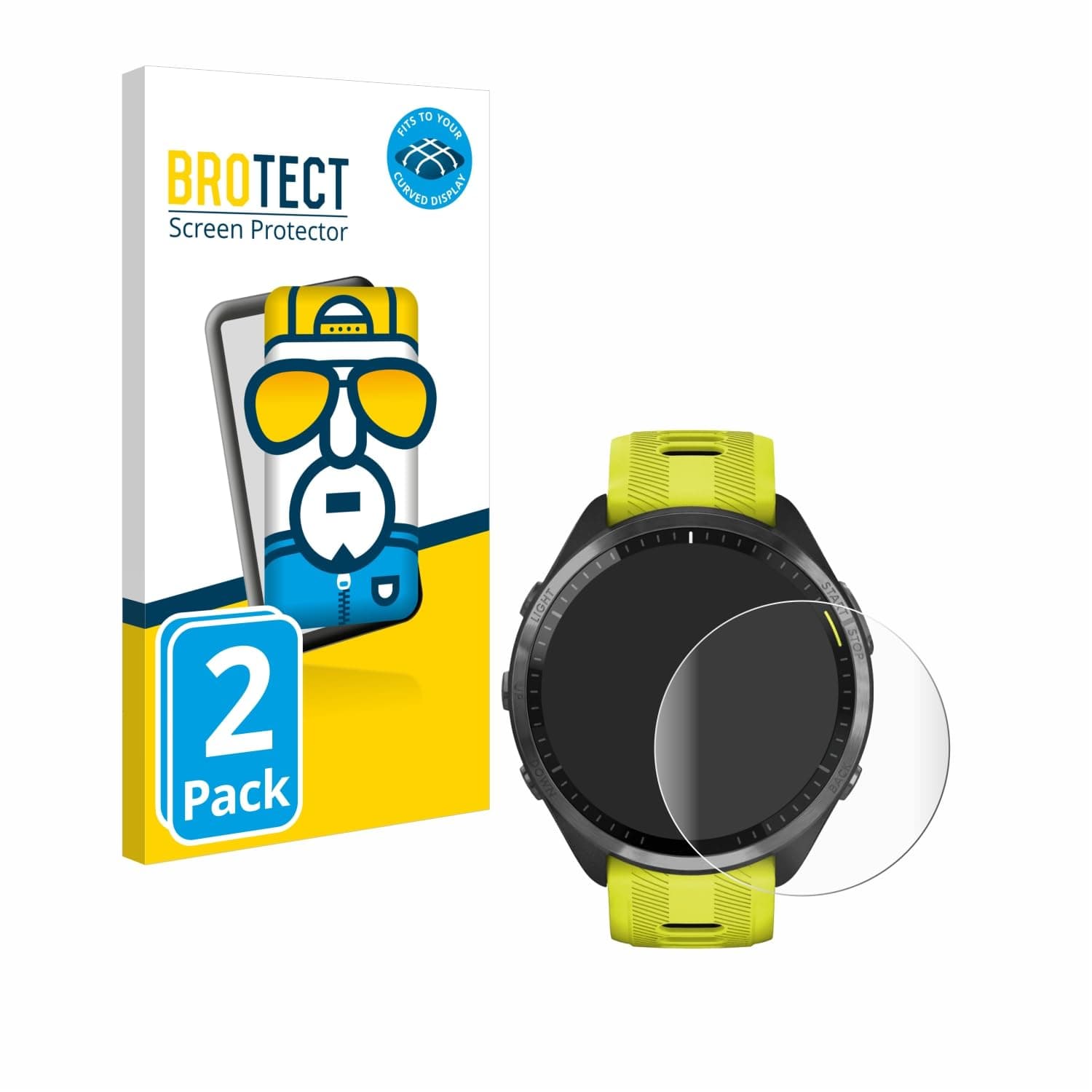 3D Curved Screen Protector compatible with Garmin Forerunner 965/970 2 Pack - Full Screen Coverage