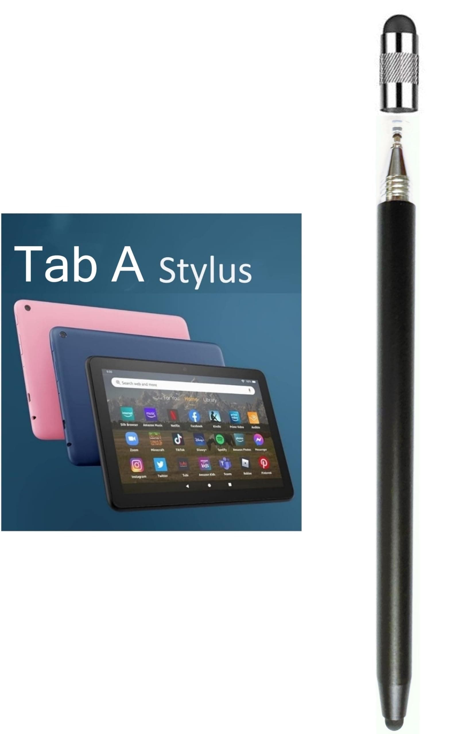 3-in-1 Stylus Pen for Samsung Galaxy Tab A9+ Plus/A9/A8/A8 Plus/A7/A7 Lite, High Sensitivity & Precision Capacitive Pencil for iPad Pro/iPhone/Fire/Surface Tables All Touch Devices (3 in 1 Black)