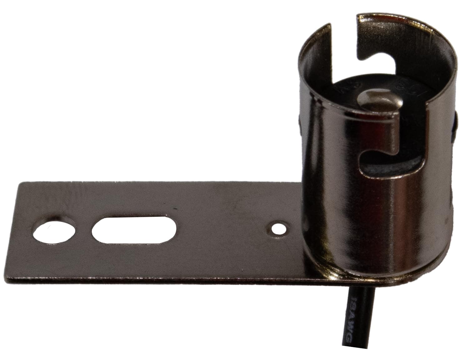 Bayonet Bulb Socket, BA15s base (1156-Style), Wired,1-hole L-Flange (orthagonal)
