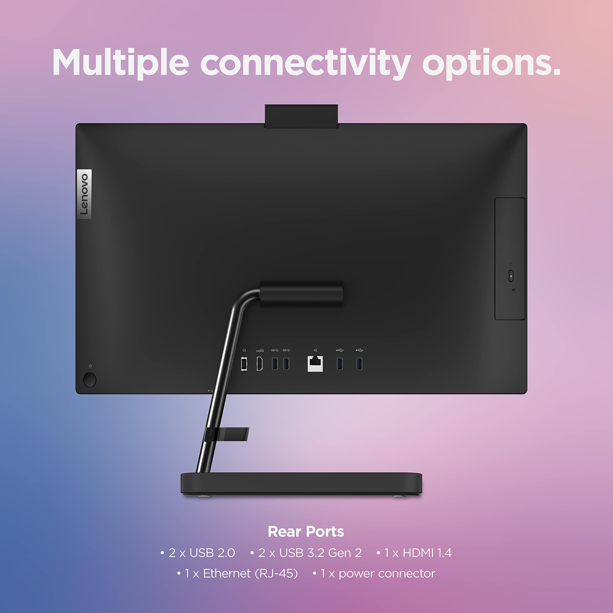 Lenovo IdeaCentre AIO 3i 22" All-in-One Computer, Intel Core i3-1115G4, FHD Touch Display, 8GB RAM, 256GB SSD, DVD RW Drive, Windows 11