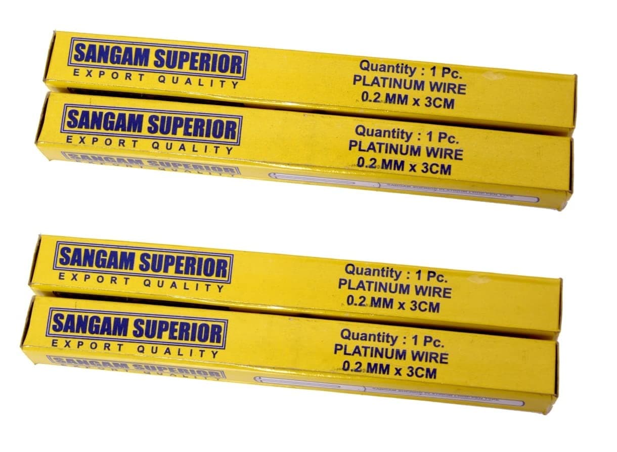 Platinum Wire Pack of 4 Pisces Science Experiments and Chemistry Lab Experiments for School College Project Experiments