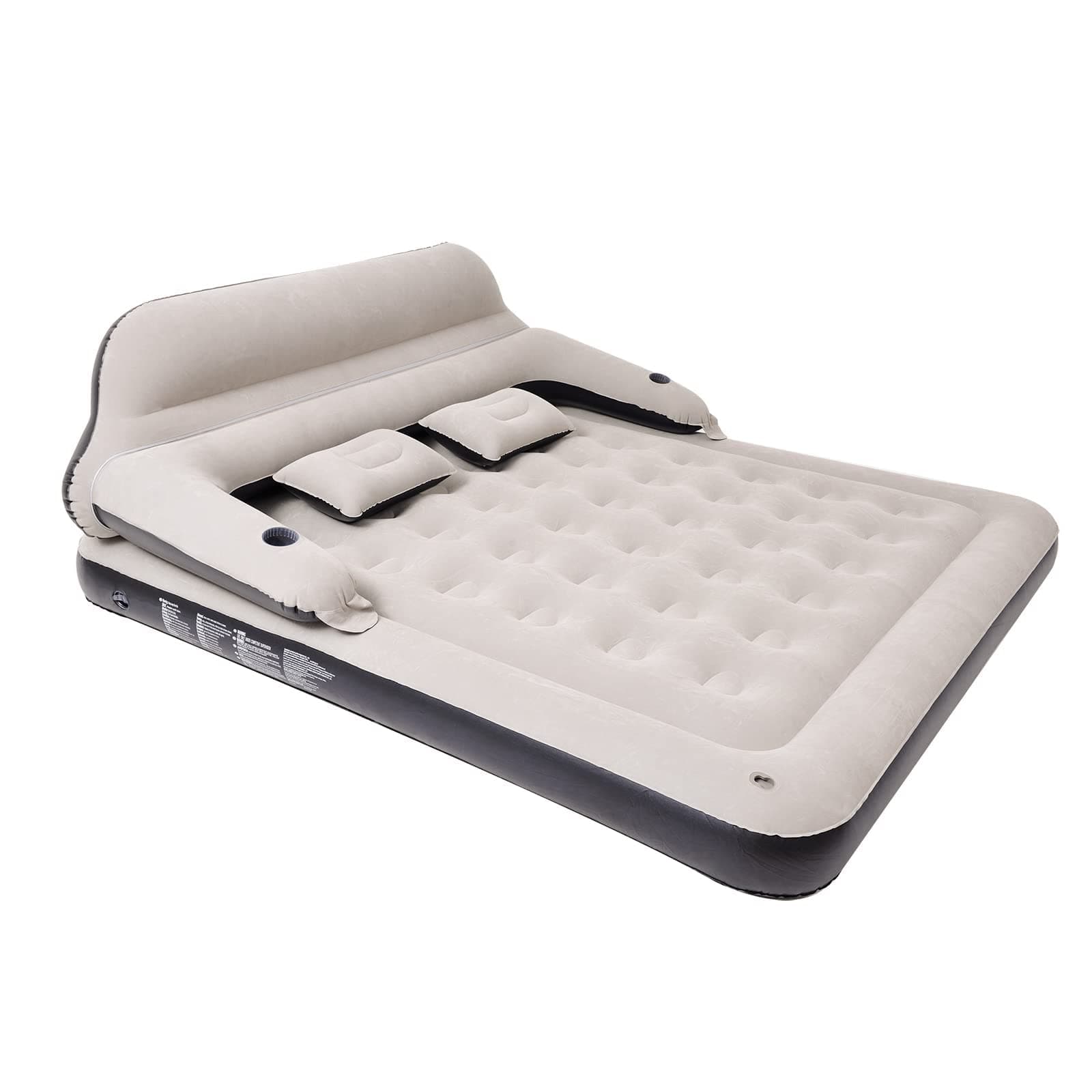 Queen Size Air Mattress Inflatable Bed with Backrest and Pillows,Blow Up Sofabed