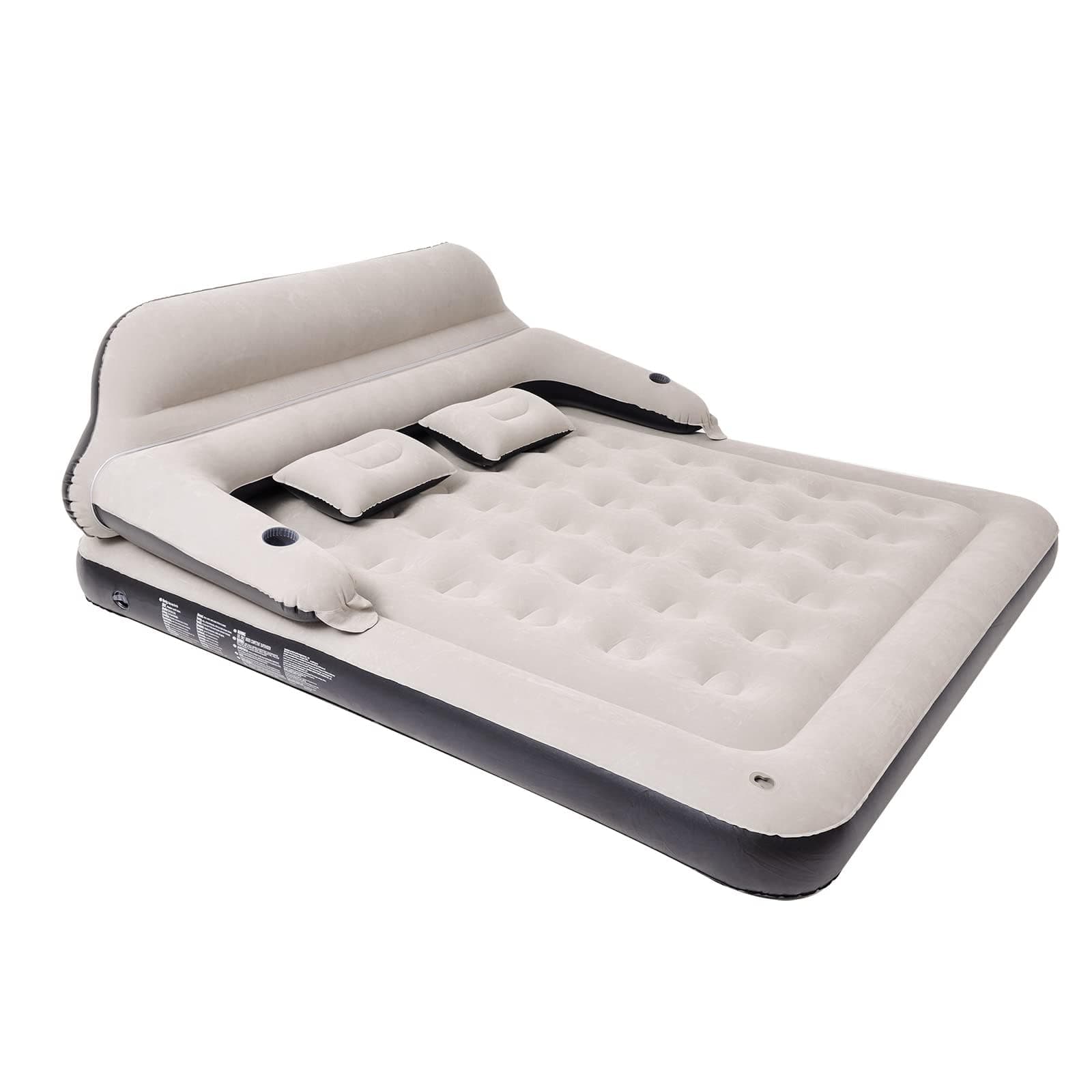 King Size Air Mattress Inflatable Bed with Headboard and Pillows,Blow Up Sofabed