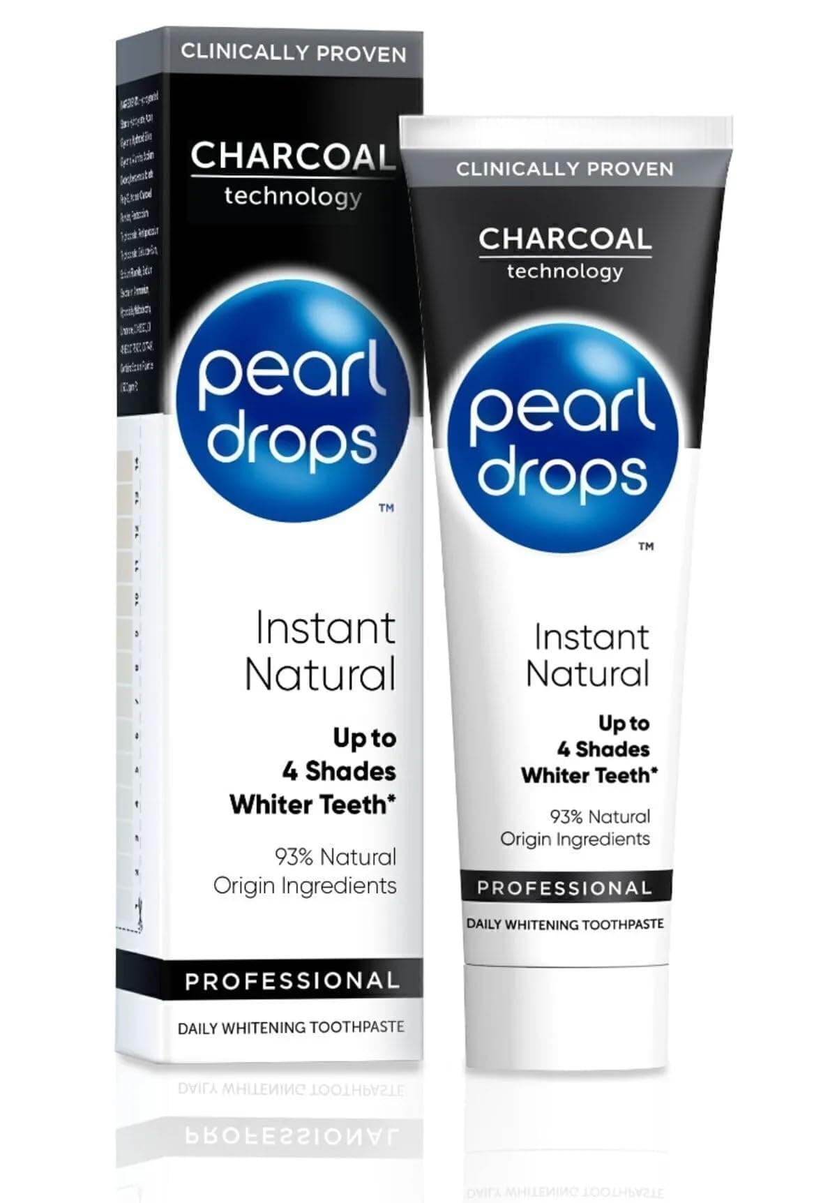 Pearl Drops - Instant Natural Professional Daily Toothpaste with Charcoal - 75ml