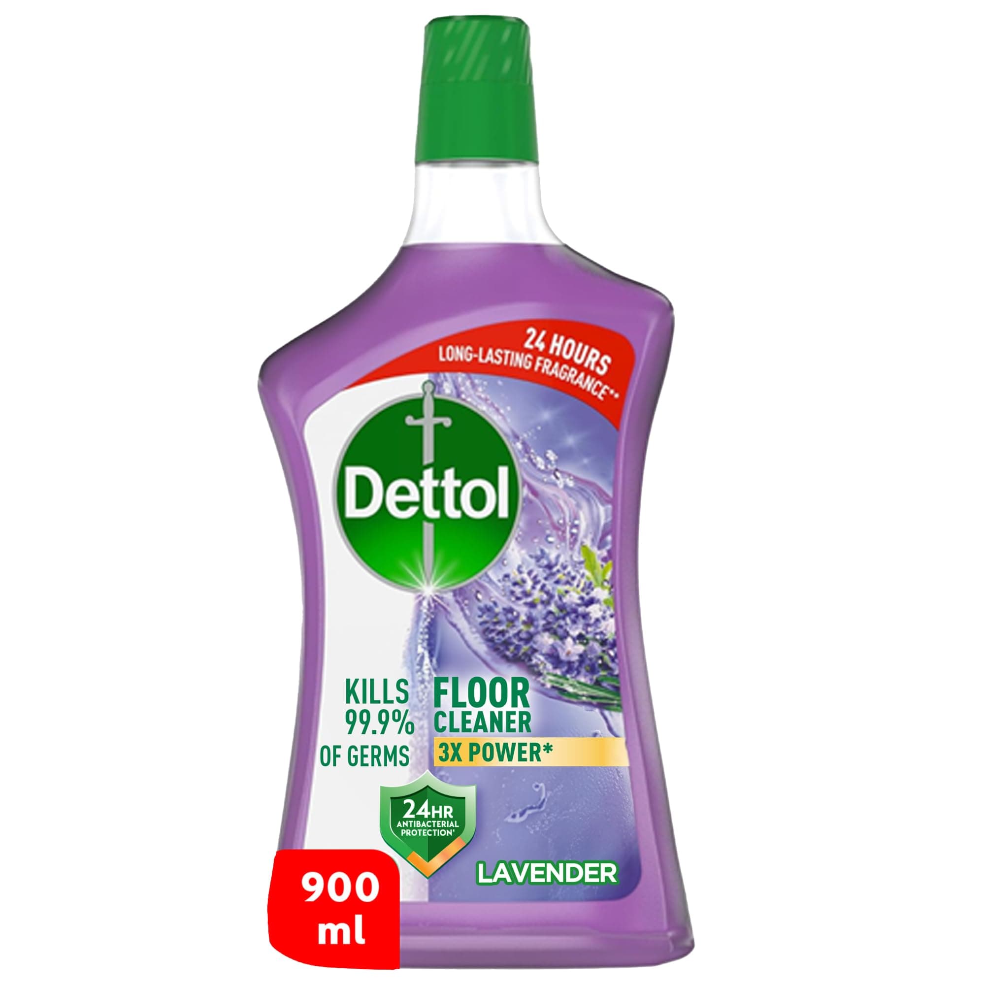 Antibacterial Power Floor Cleaner, Lavender, 900ml