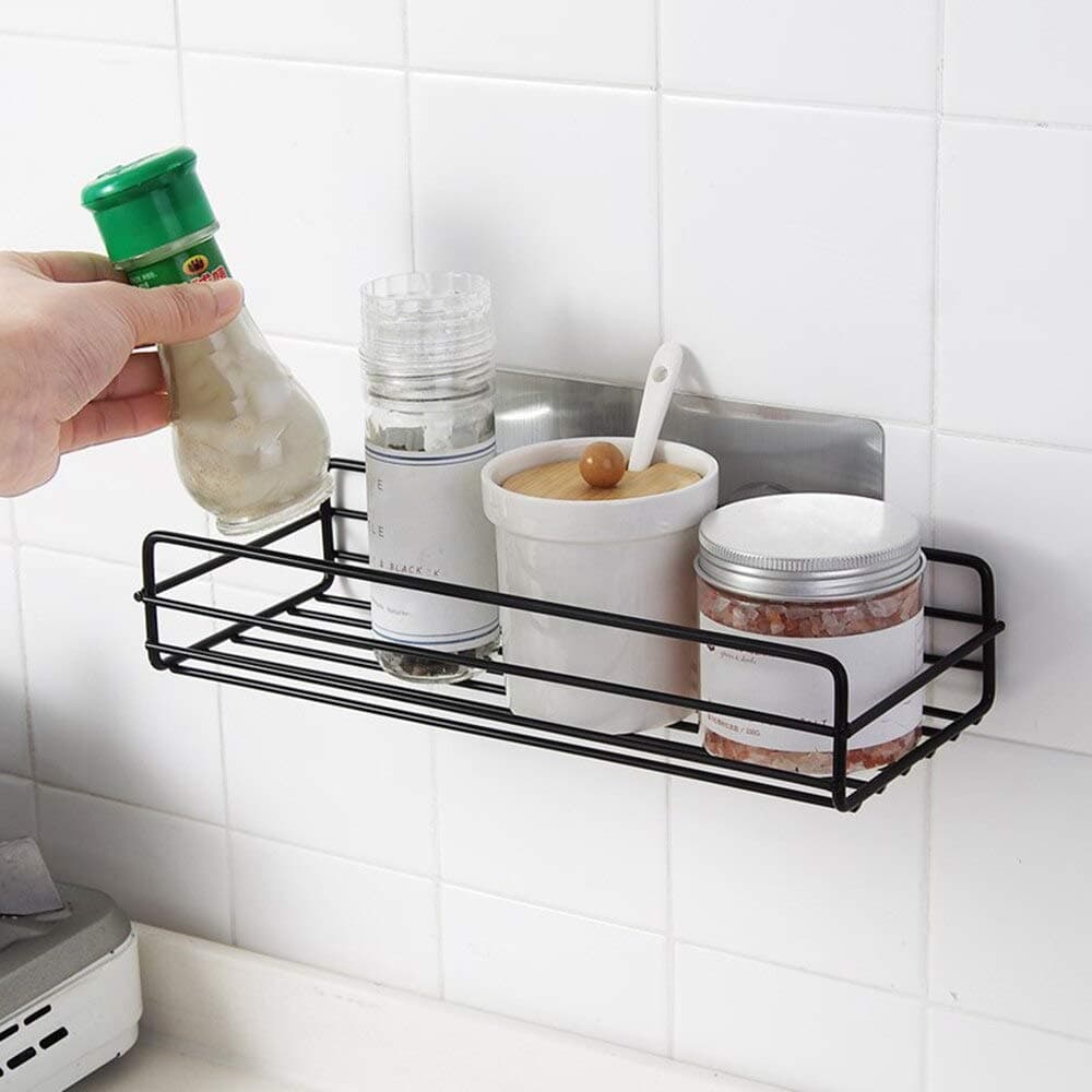 ZURATO Punch-Free Multipurpose Kitchen Bathroom Storage Shelf Wall Holder Storage Rack Bathroom Rack Organizer Storage Box with Strong Magic Sticker Shower Caddies Kitchen Rack Storage Rack