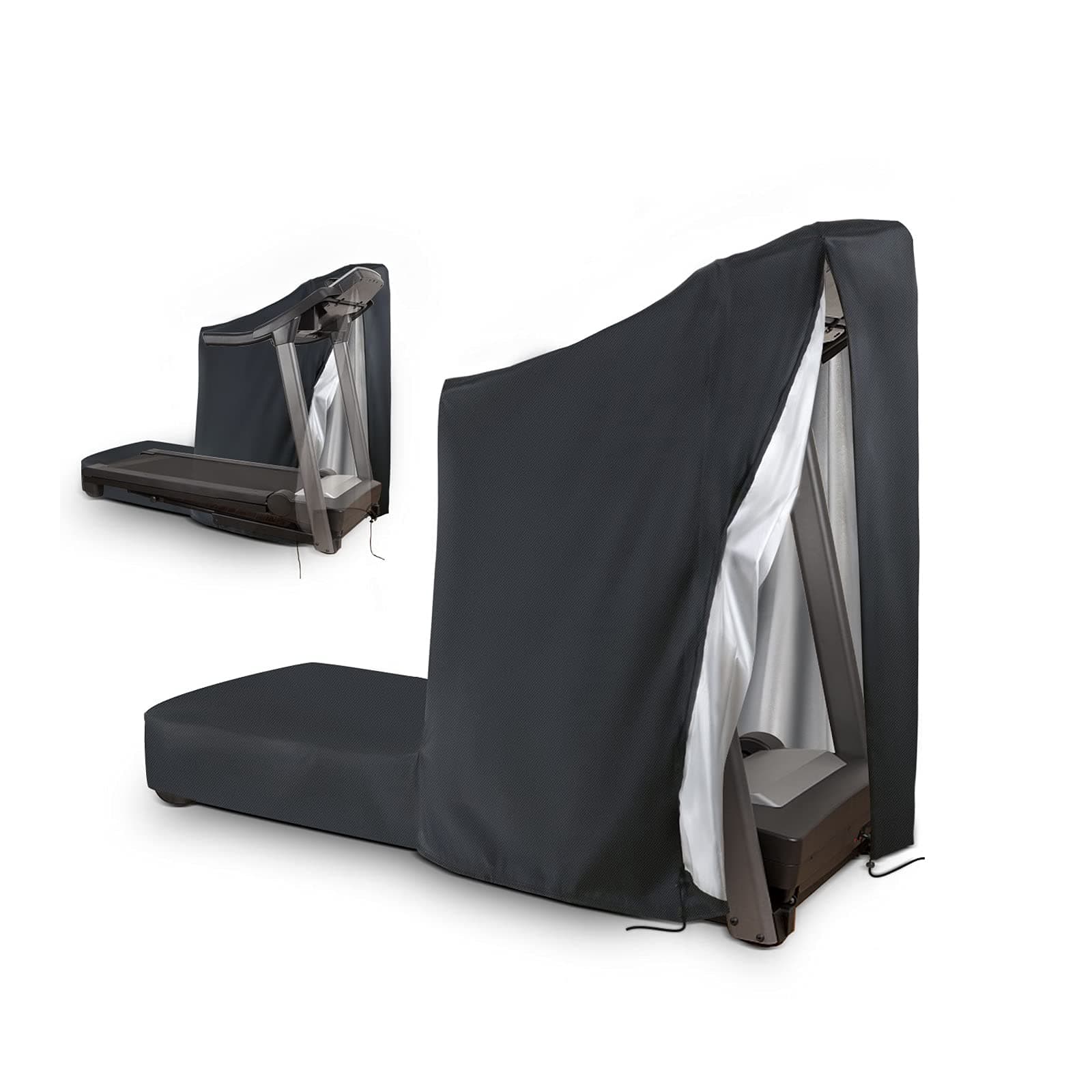 POMER Treadmill Covers, Dustproof Waterproof Non-Folding Running Machine Protective Cover with Zipper - Ideal for Indoor Outdoor Home Treadmill Use