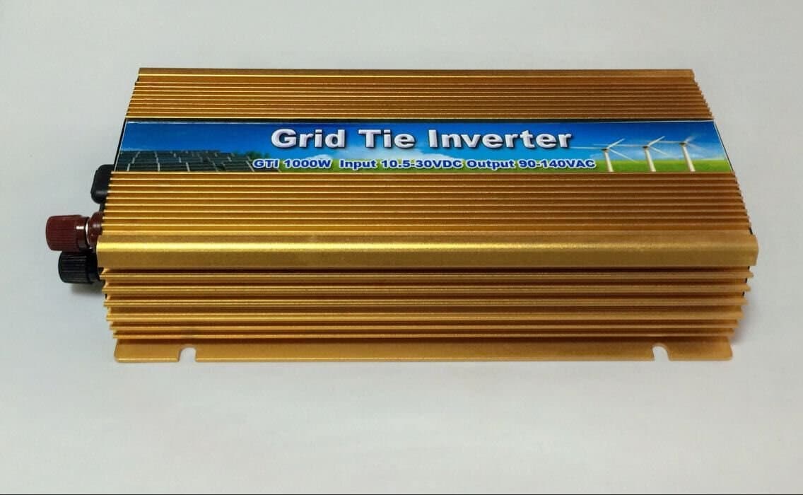 1000w Micro Solar Grid Tie Inverter DC20-45V to AC110V with Pure Sine Wave Gold Color (DC22-45V)