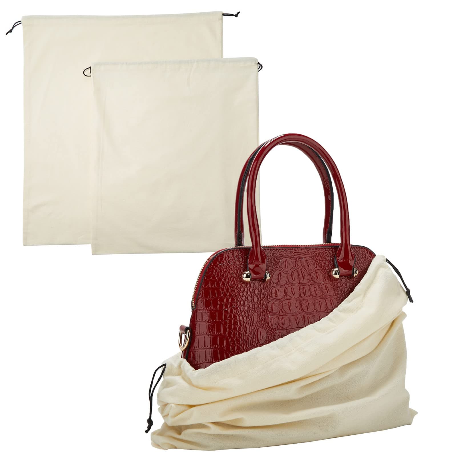 LAKE OF FIRE Dustproof Storage Bags with Drawstring Closure, 2-Piece Set – Multi-Purpose Protective Pouches for Handbags, Purses, Shoes, and Boots