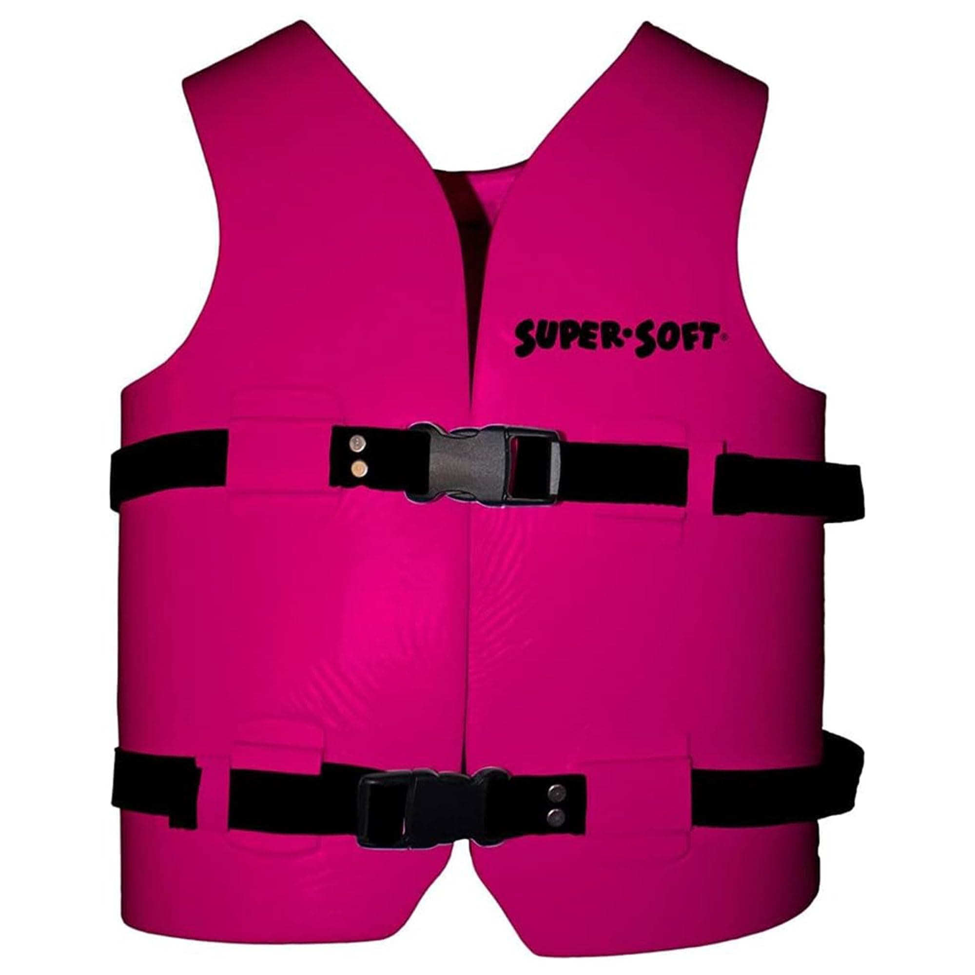 TRC Recreation Super Soft Child Size Medium Life Jacket USCG Approved Vinyl Coated Foam Swim Vest for Kids Swimming Pool and Beach Gear, Flamingo Pink